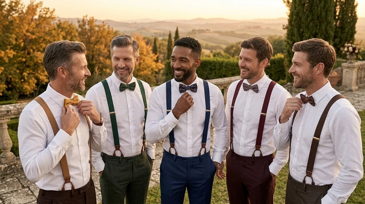 Suspenders & Bowtie Sets: The Ultimate Nostalgic Aesthetic for Groomsmen