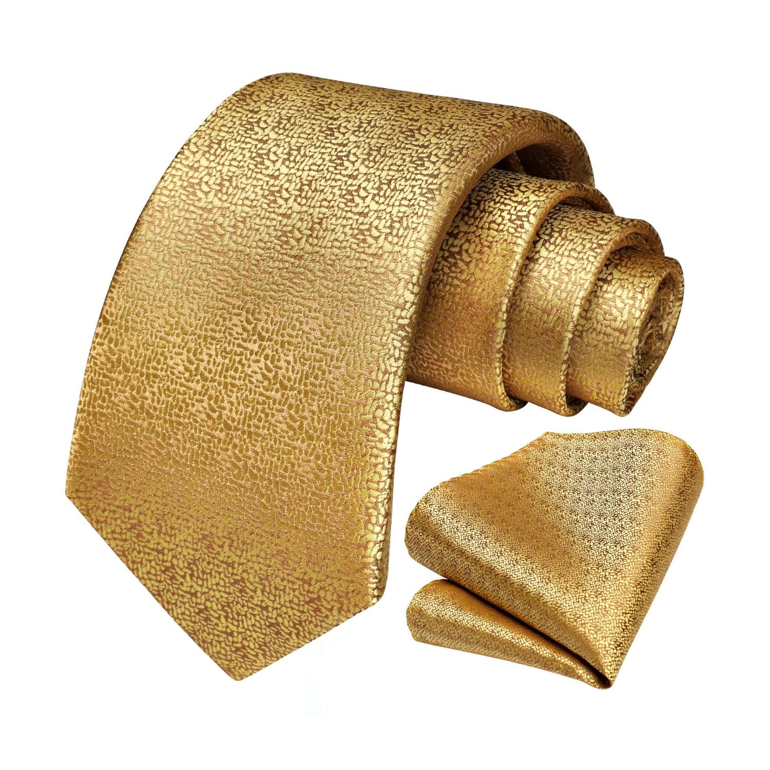 Houndstooth Tie Handkerchief Set - GOLD