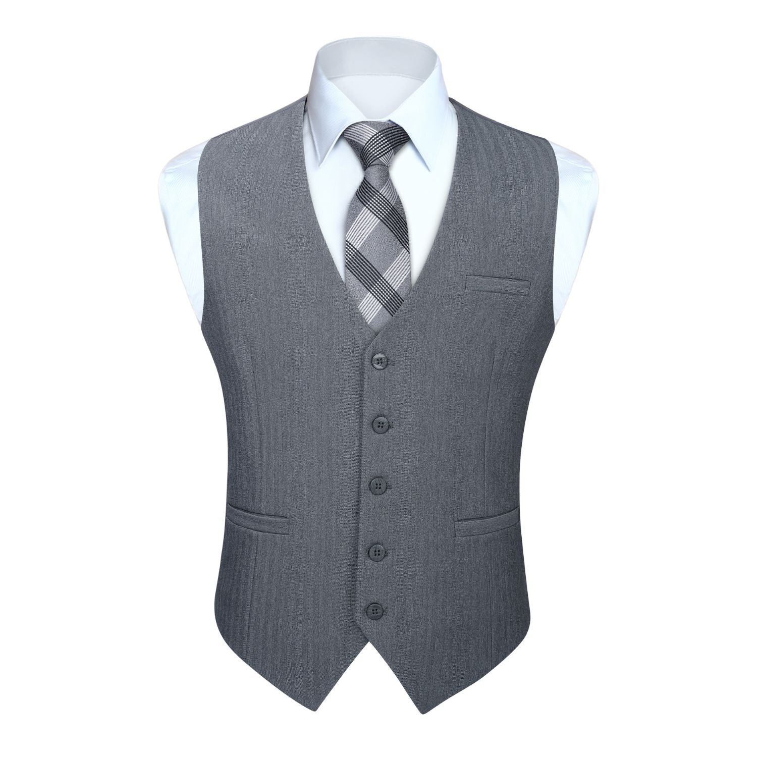 Solid Slim Vest - C2-GREY