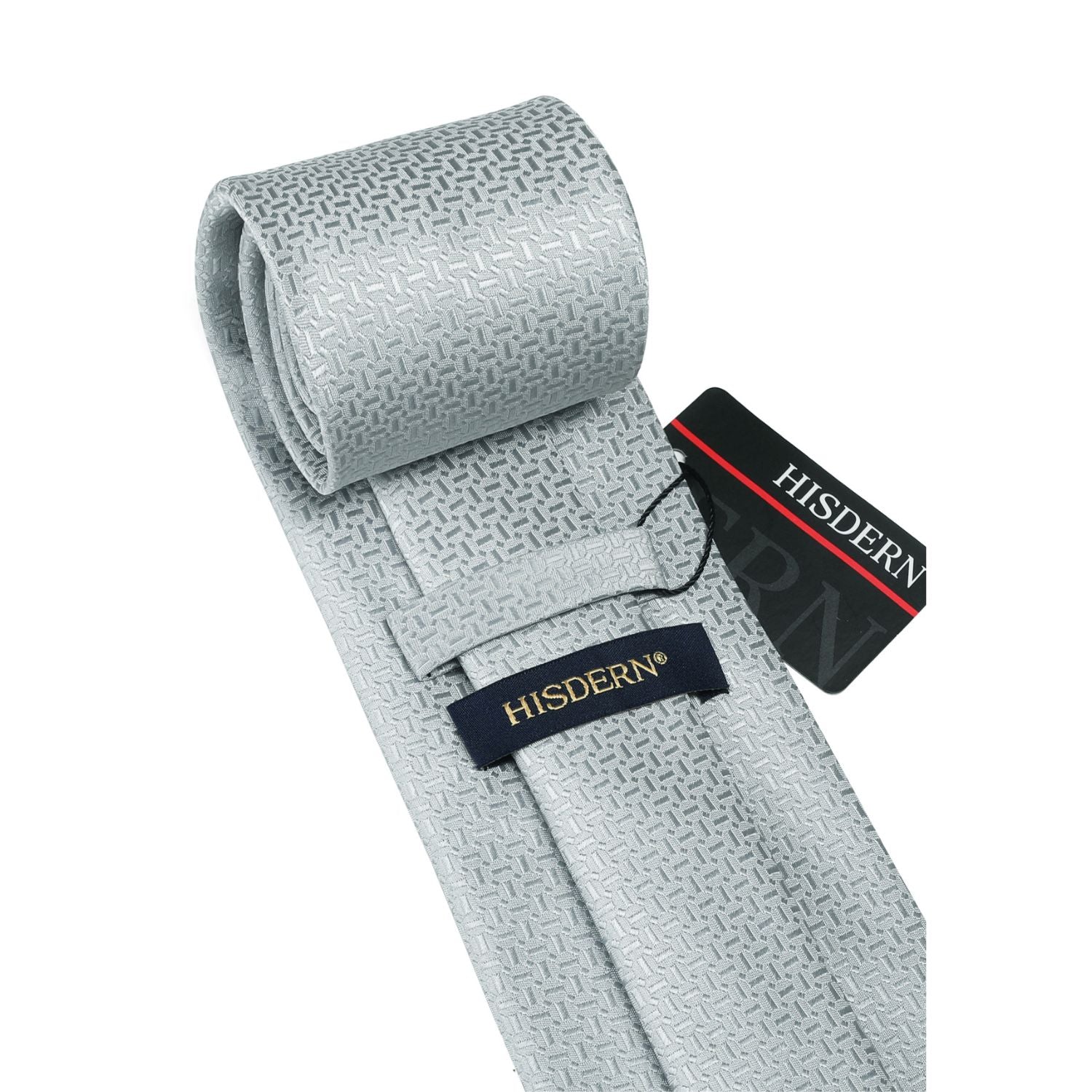 Houndstooth Tie Handkerchief Set - Z-GREY-HI