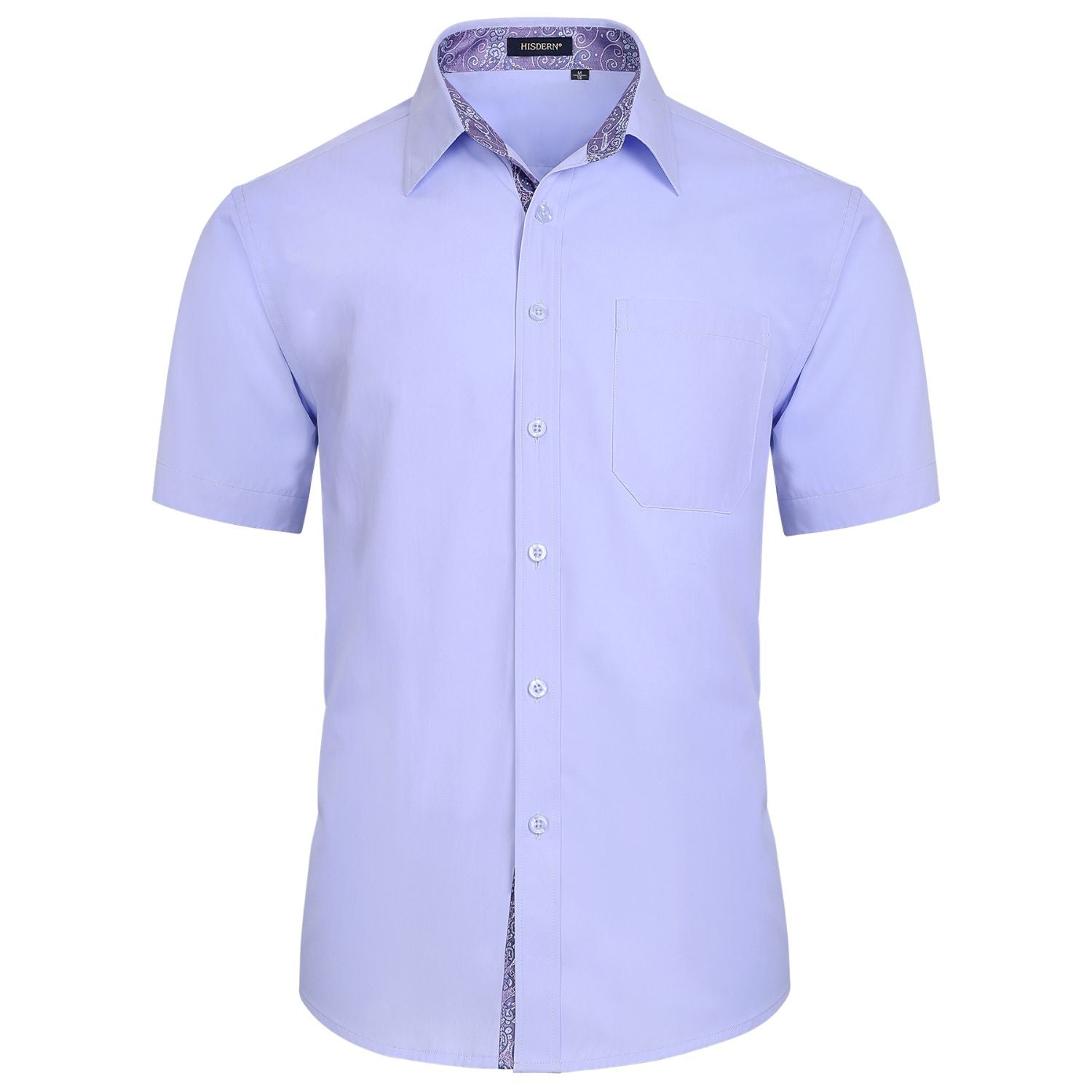 Men's Short Sleeve with Pocket - A1-PURPLE