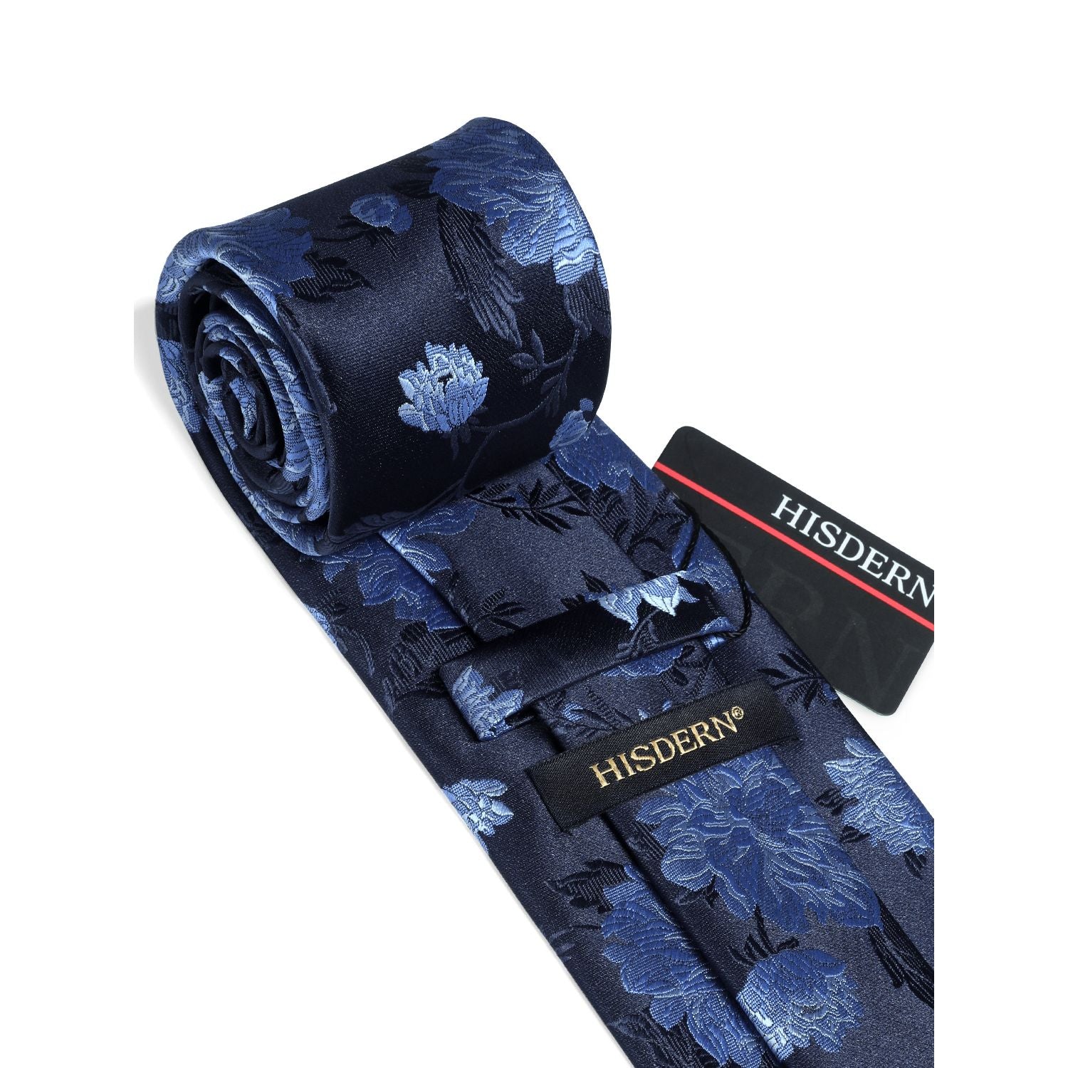 Floral 3.4 inch Tie Handkerchief Set - 10-BLUE