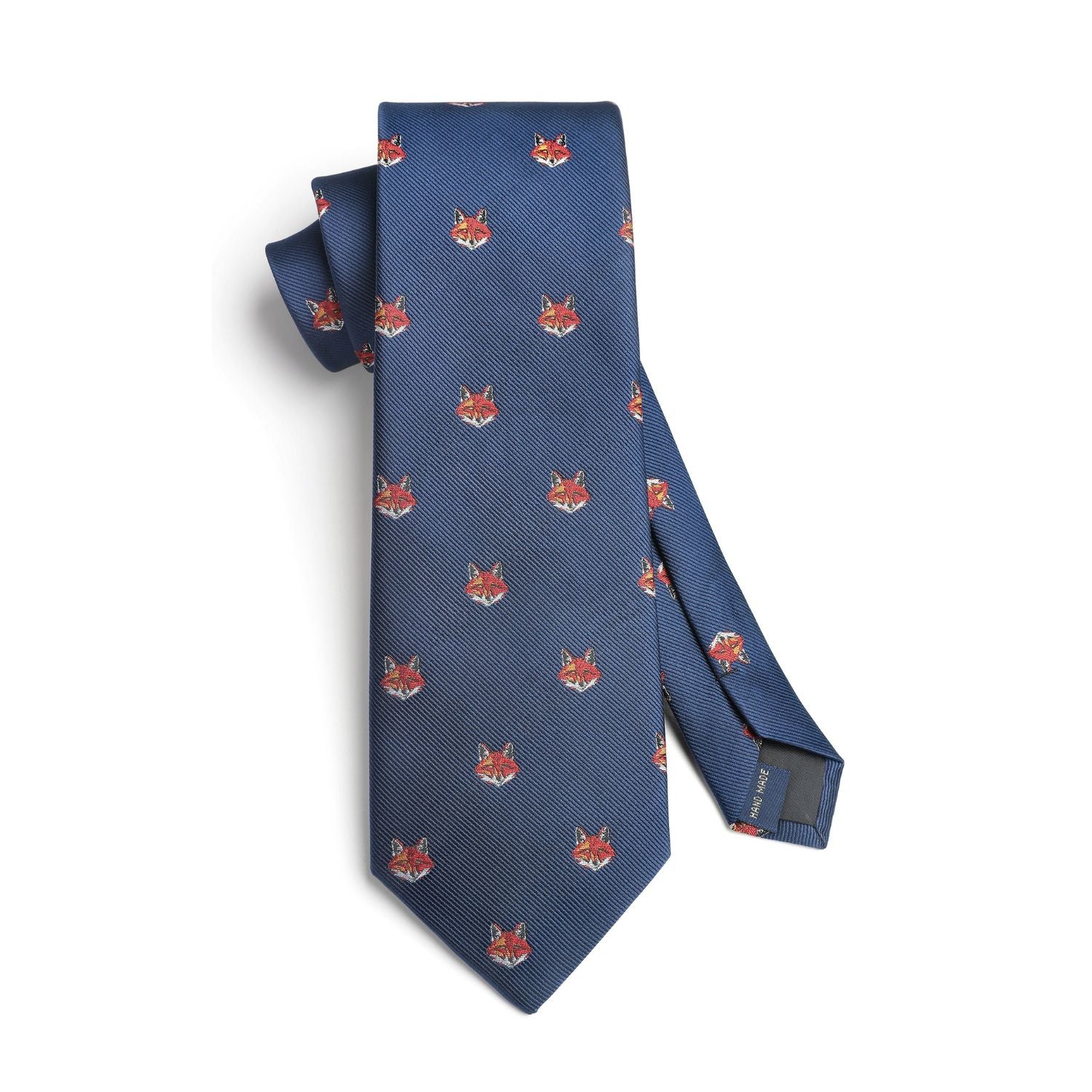 Fox Tie Handkerchief Set - NAVY BLUE