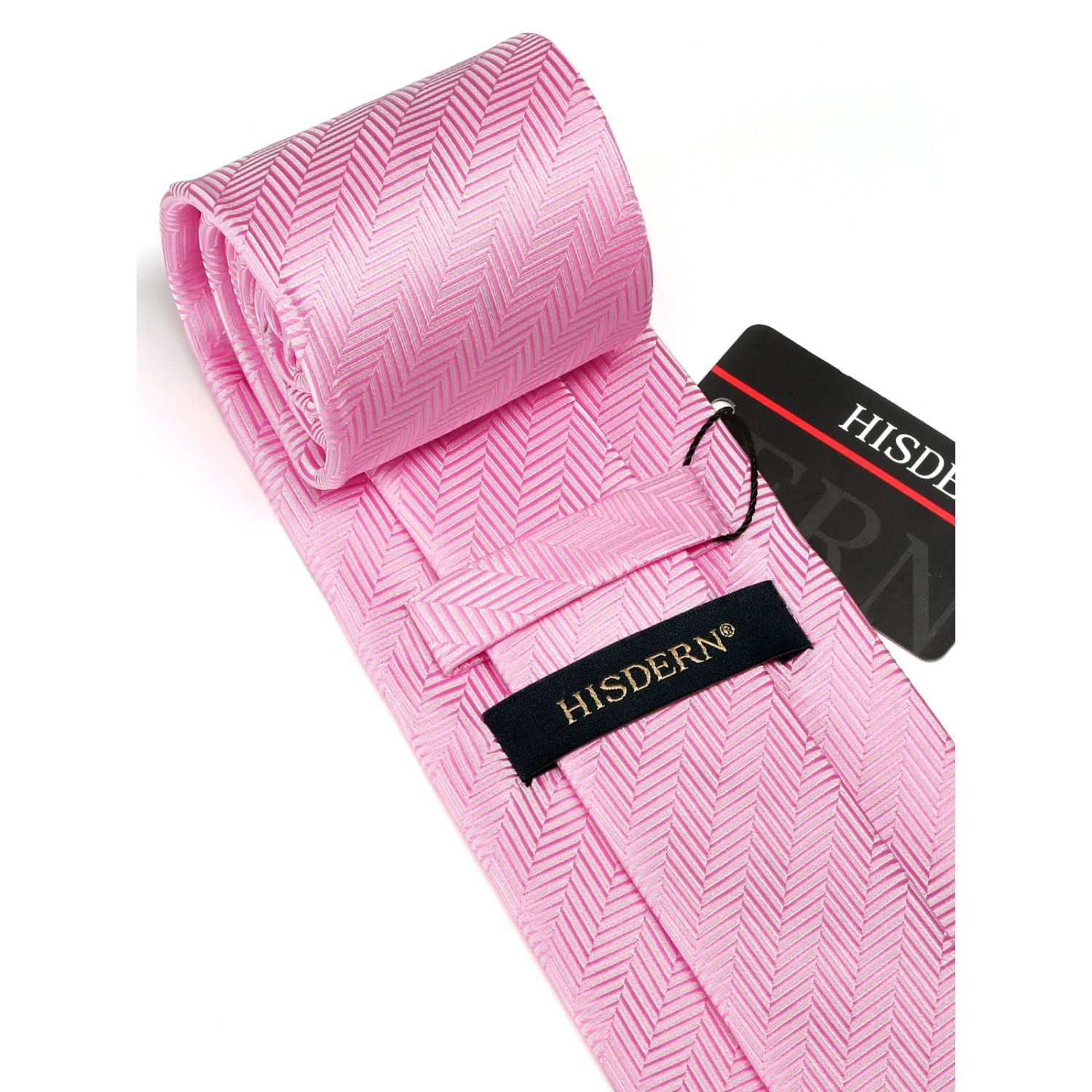 Stripe Tie Handkerchief Set - PINK