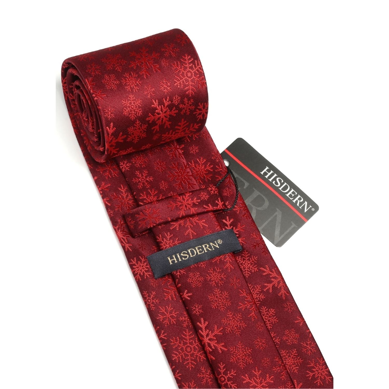 Christmas Tie Handkerchief Set - RED