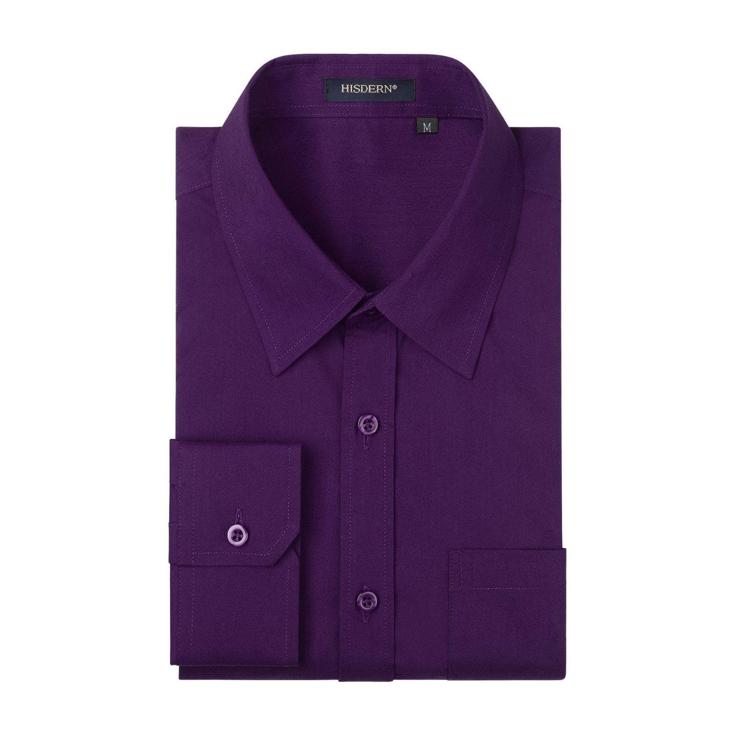 Casual Formal Shirt with Pocket - PURPLE
