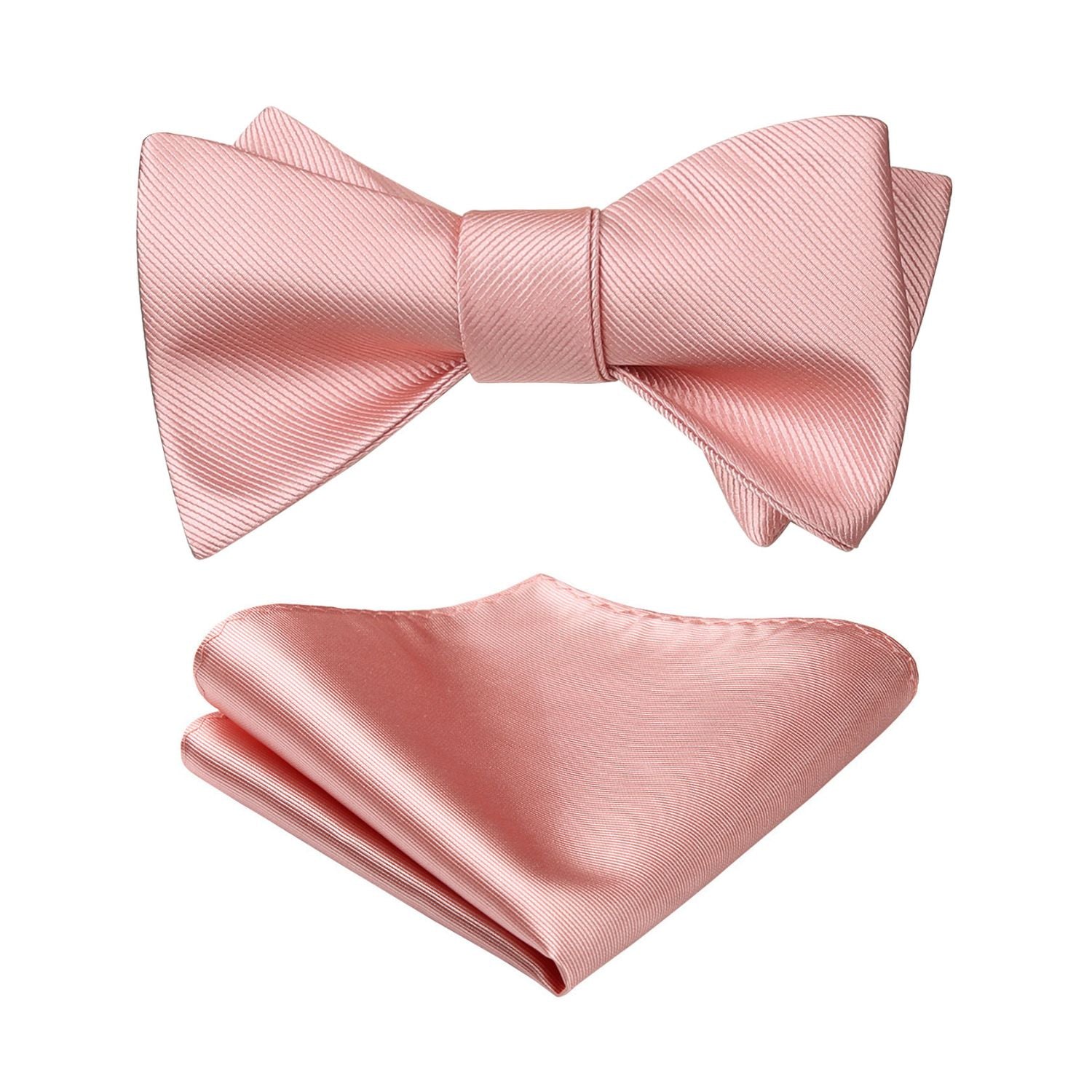 Solid Bow Tie & Pocket Square - B2-BLUSH