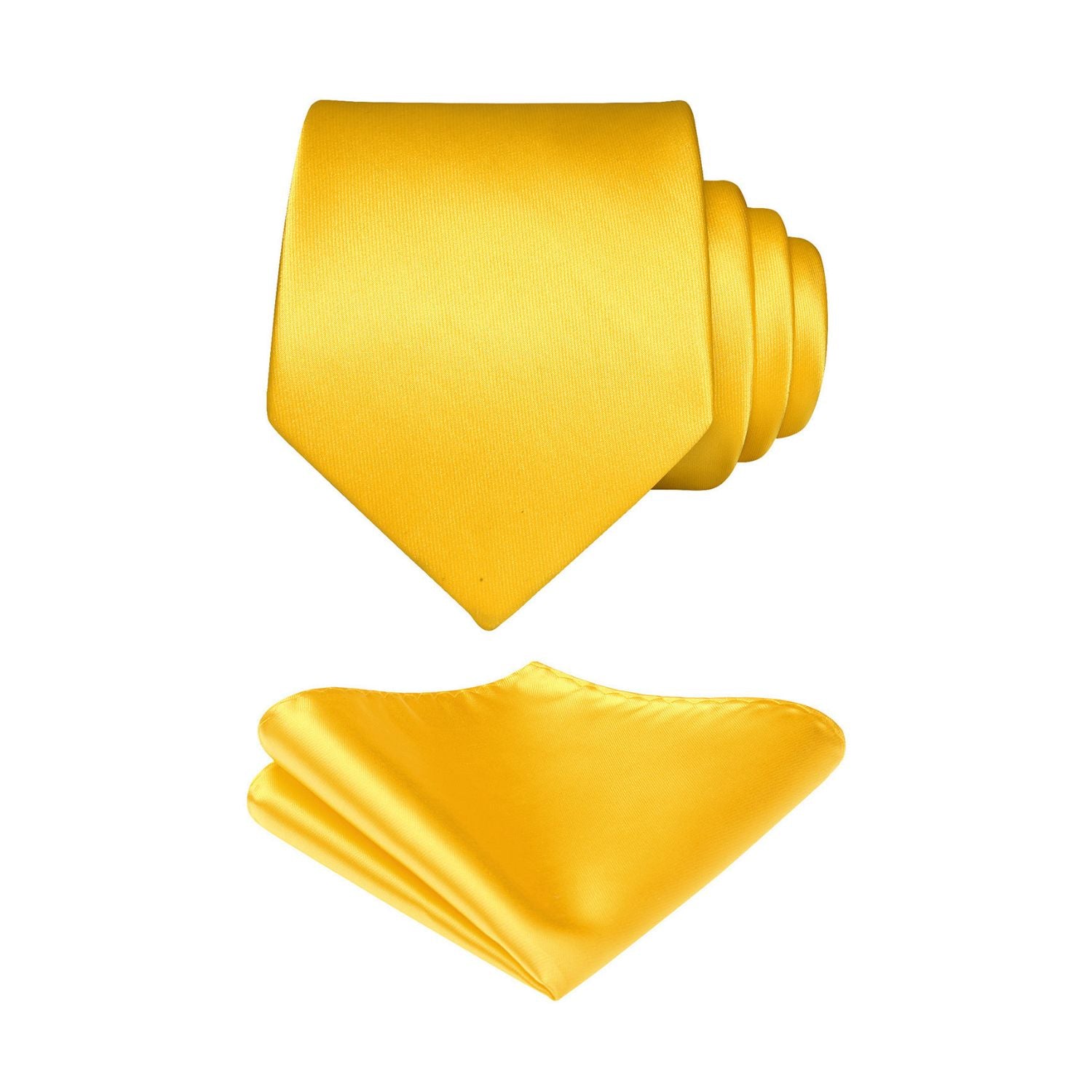 Solid Tie Handkerchief Set - YELLOW