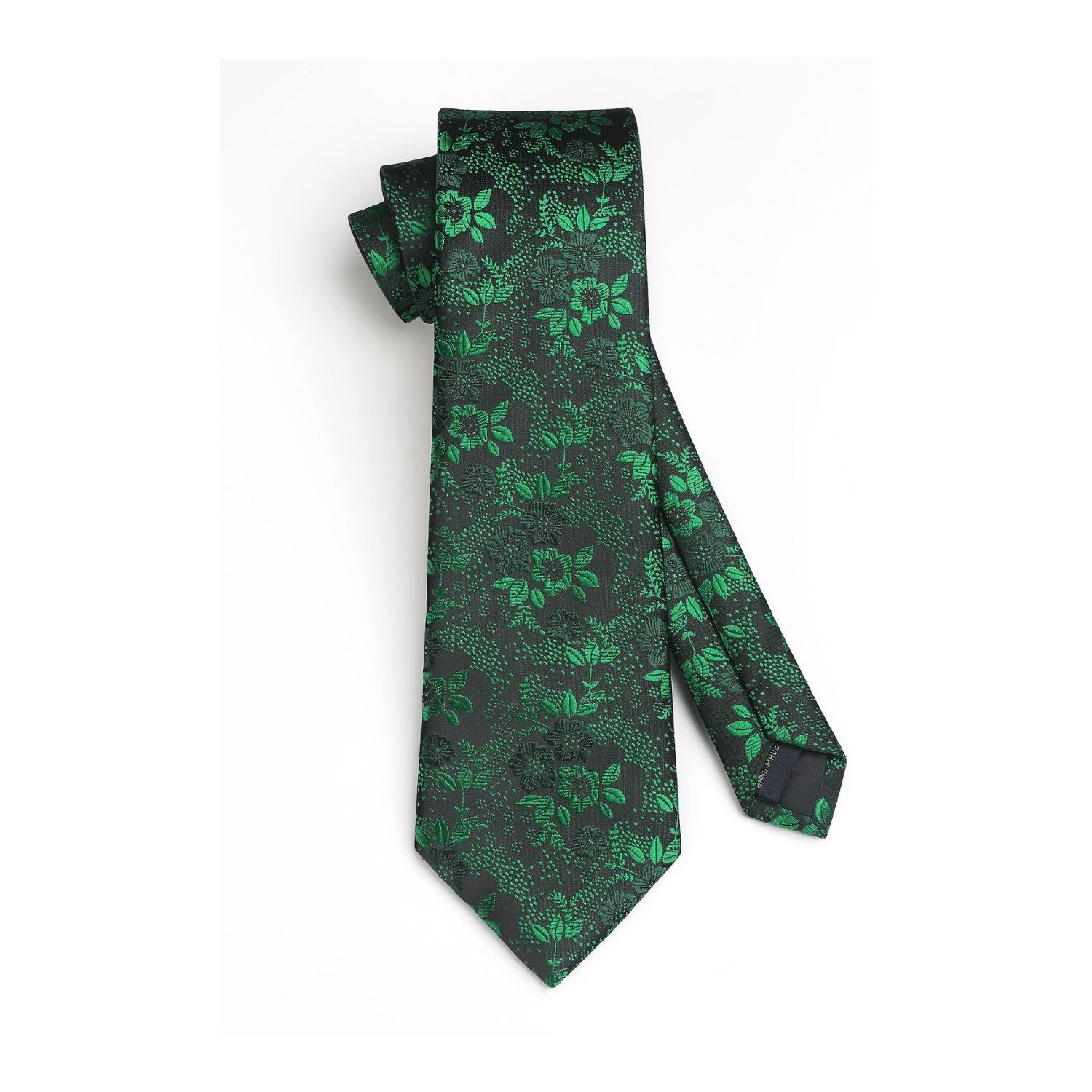 Floral Tie Handkerchief Set - X-GREEN