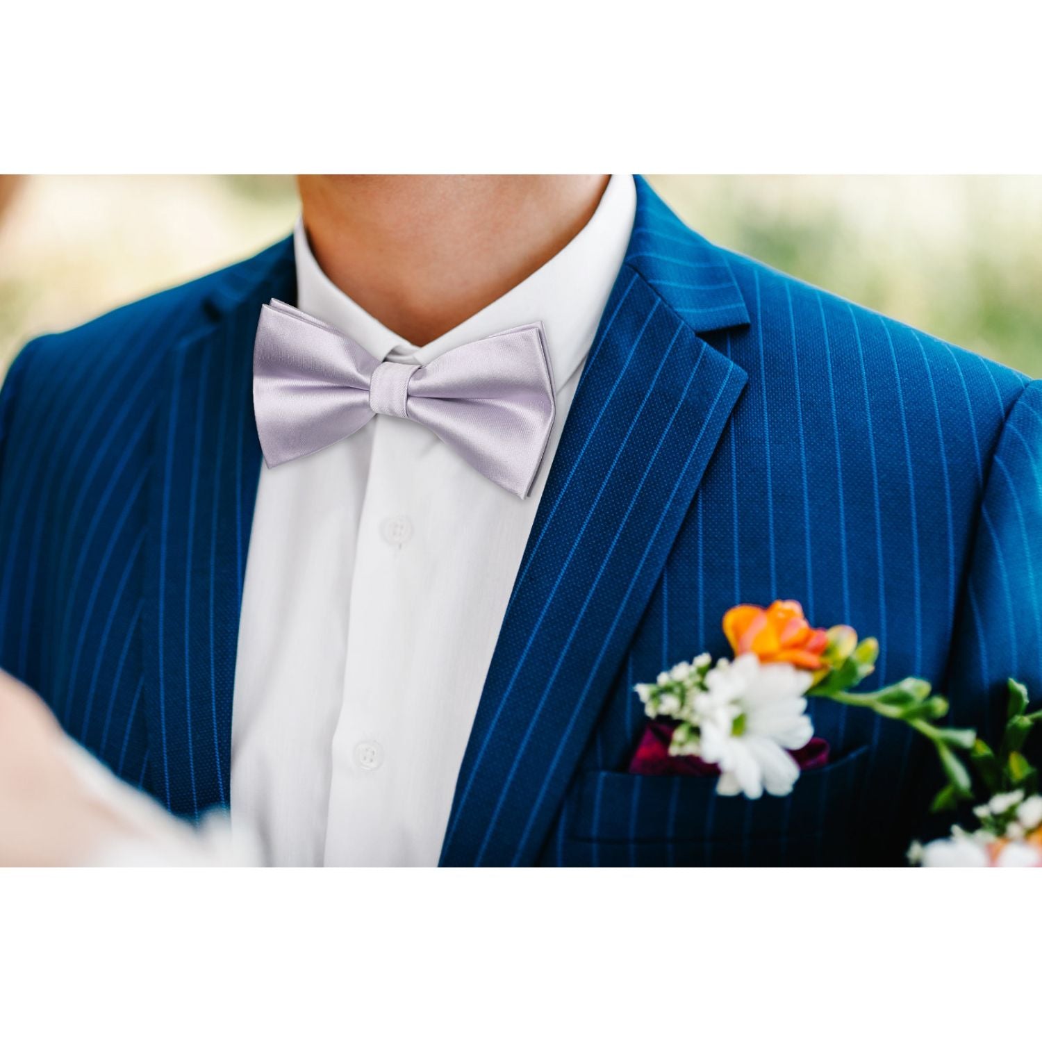 Solid Pre-Tied Bow Tie - PURPLE-2