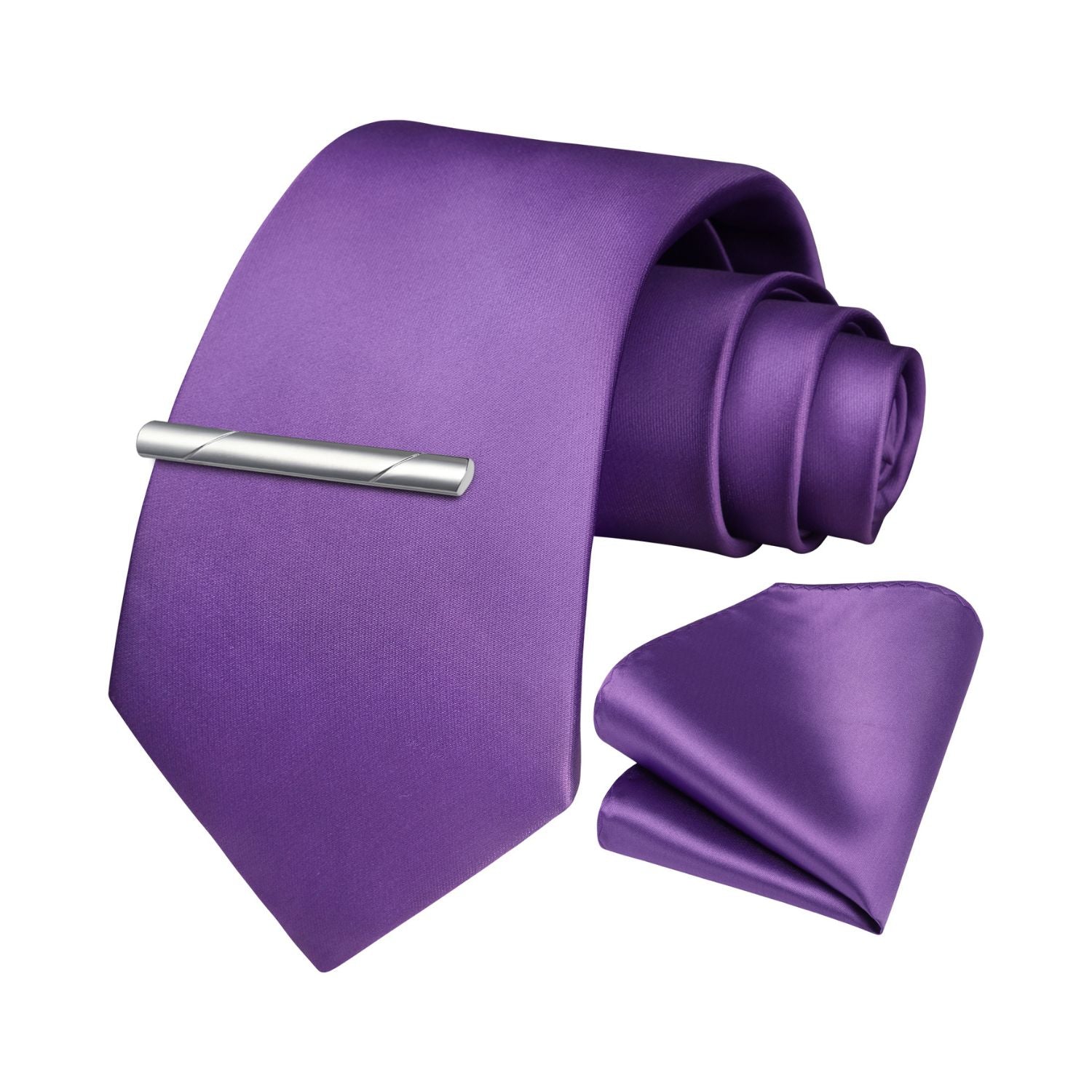 Solid Tie Handkerchief Clip - LILAC-1