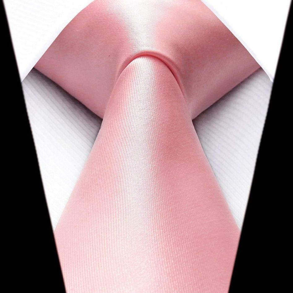 Solid Tie Handkerchief Set - BLUSH