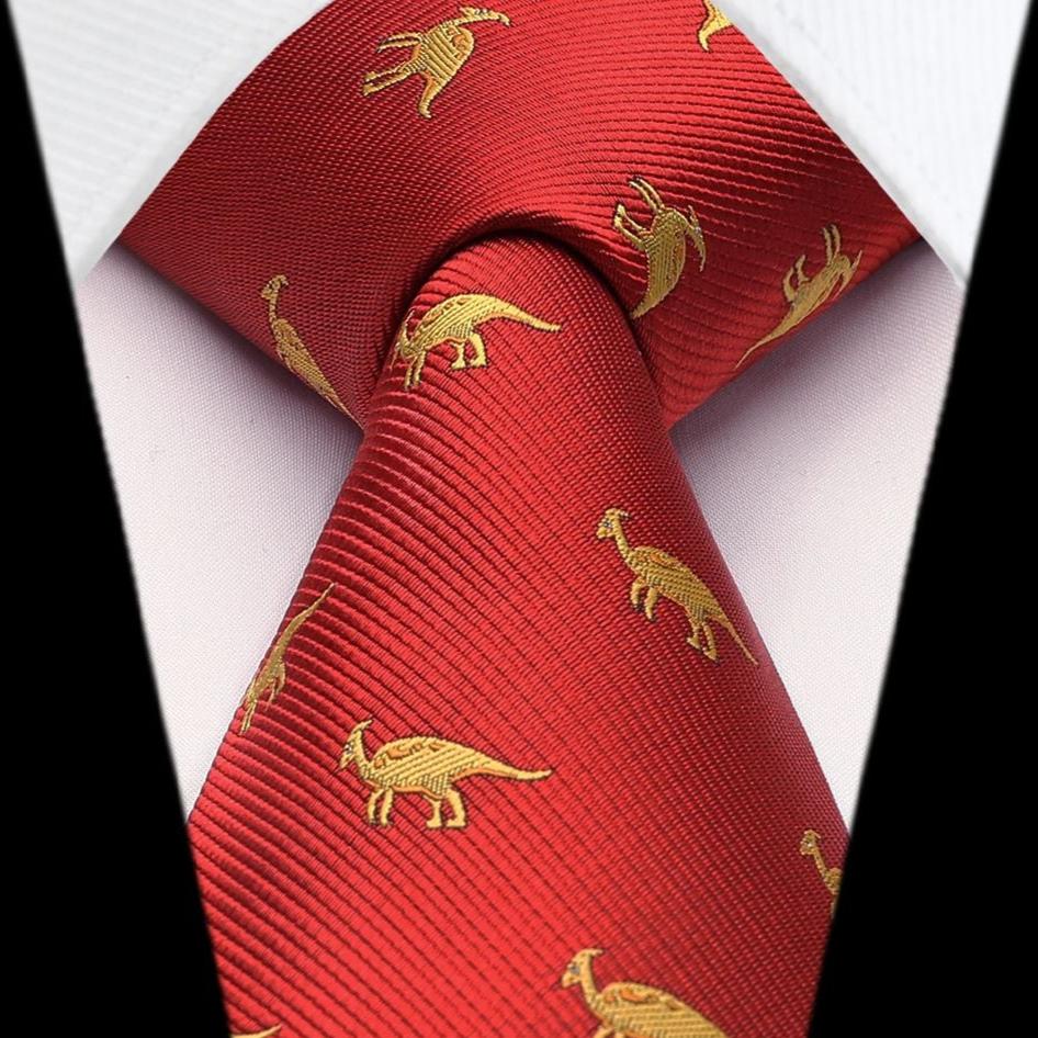 Dinosaur Tie Handkerchief Set - RED