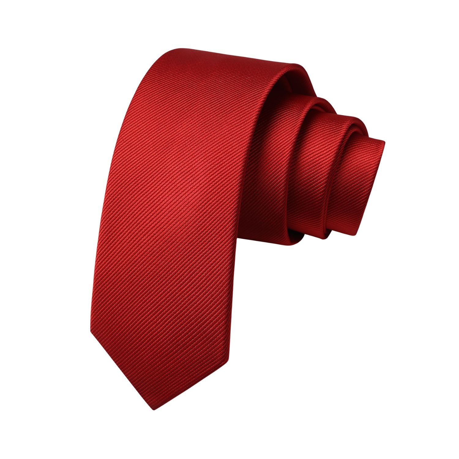 Solid 2.17'' Skinny Formal Tie - E-BRIGHT RED