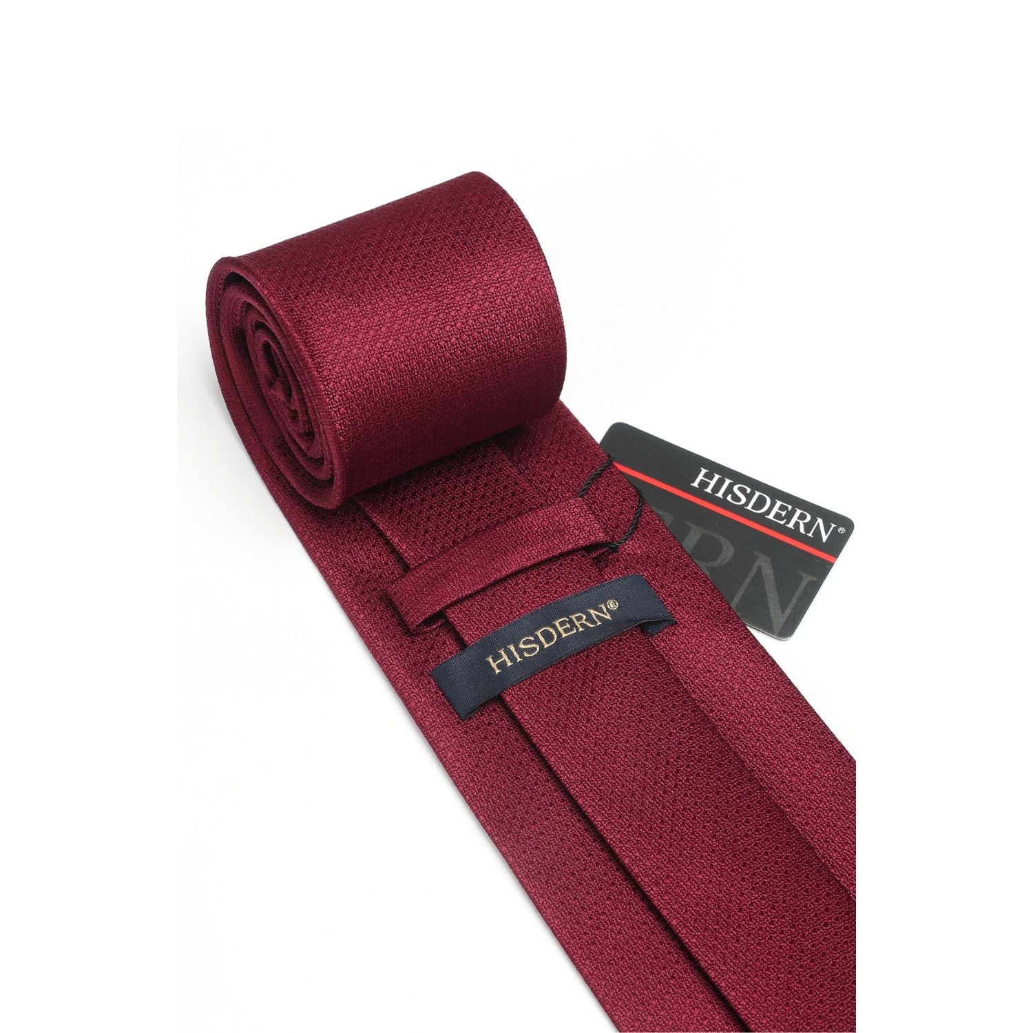 Plaid Tie Handkerchief Set - RED