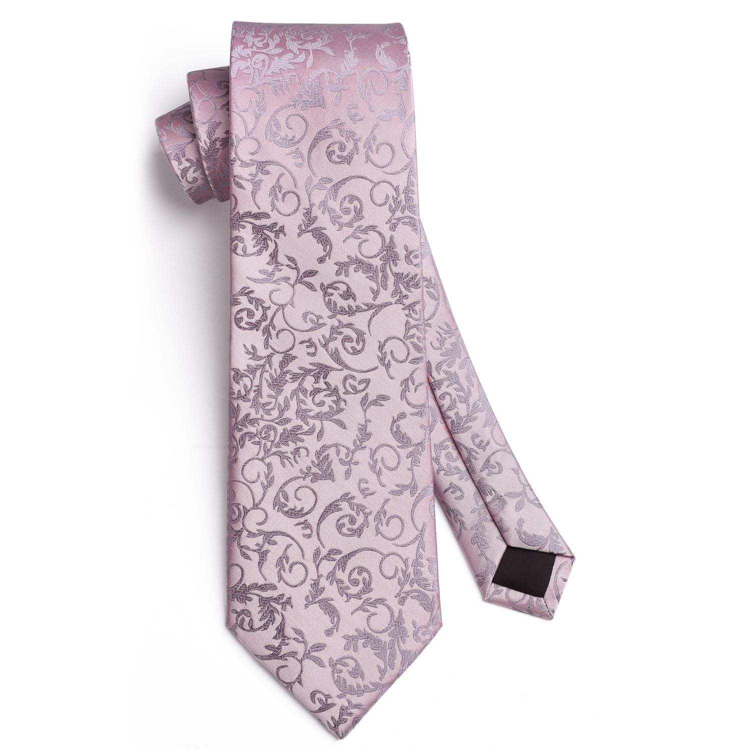 Floral Tie Handkerchief Cufflinks - PINK