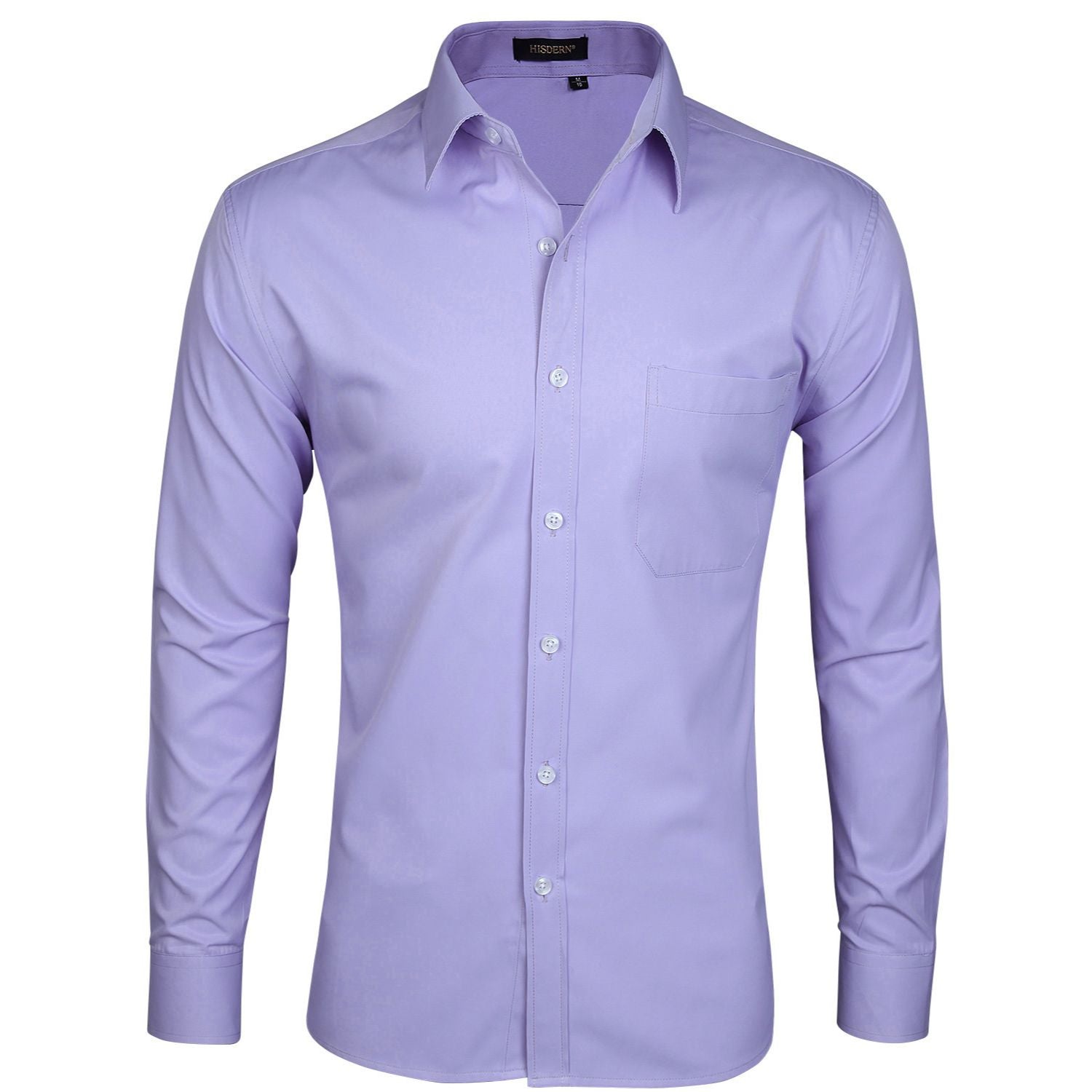 Casual Formal Shirt with Pocket - LIGHT PURPLE