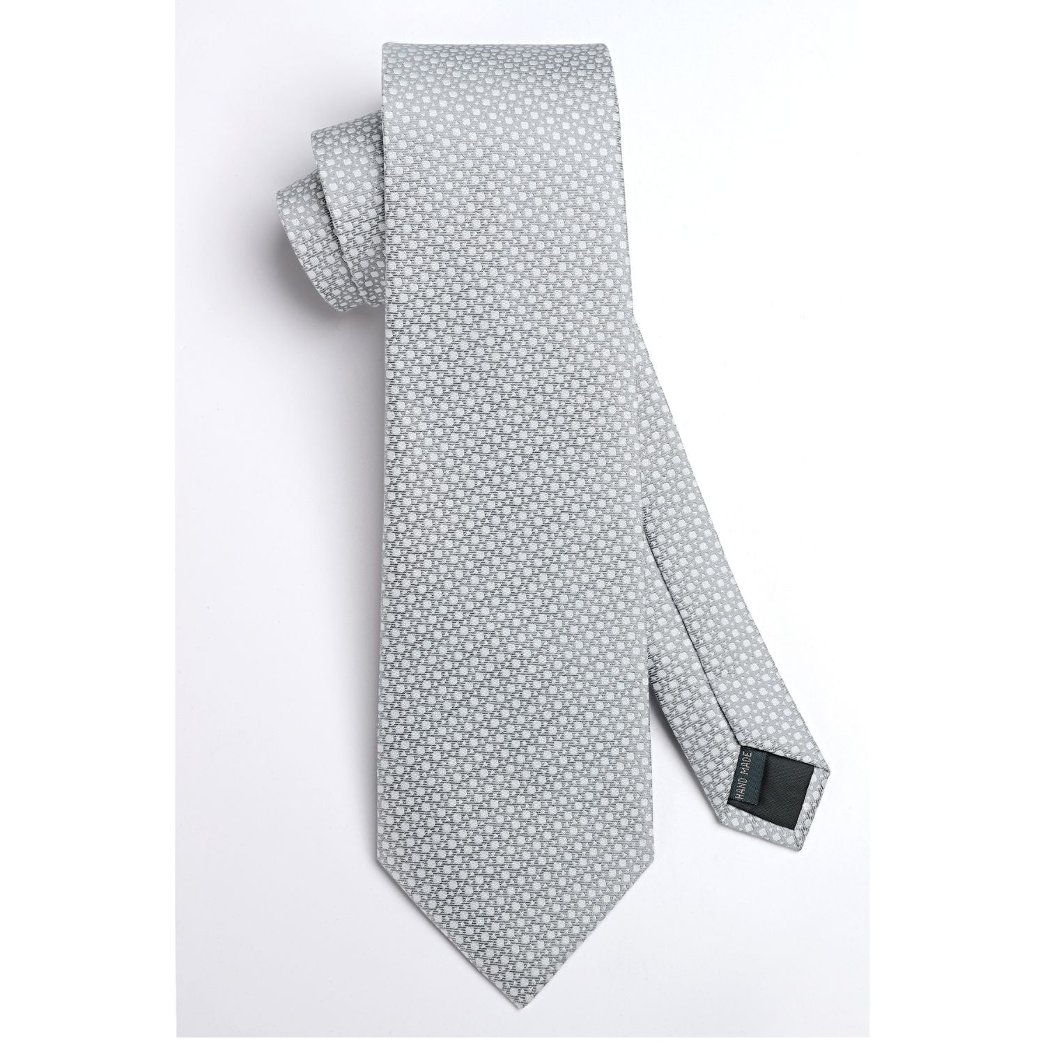 Houndstooth Tie Handkerchief Set - F-SILVER/GREY