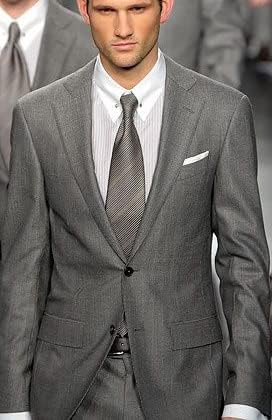 Stripe Tie Handkerchief Cufflinks - 03-BLACK1