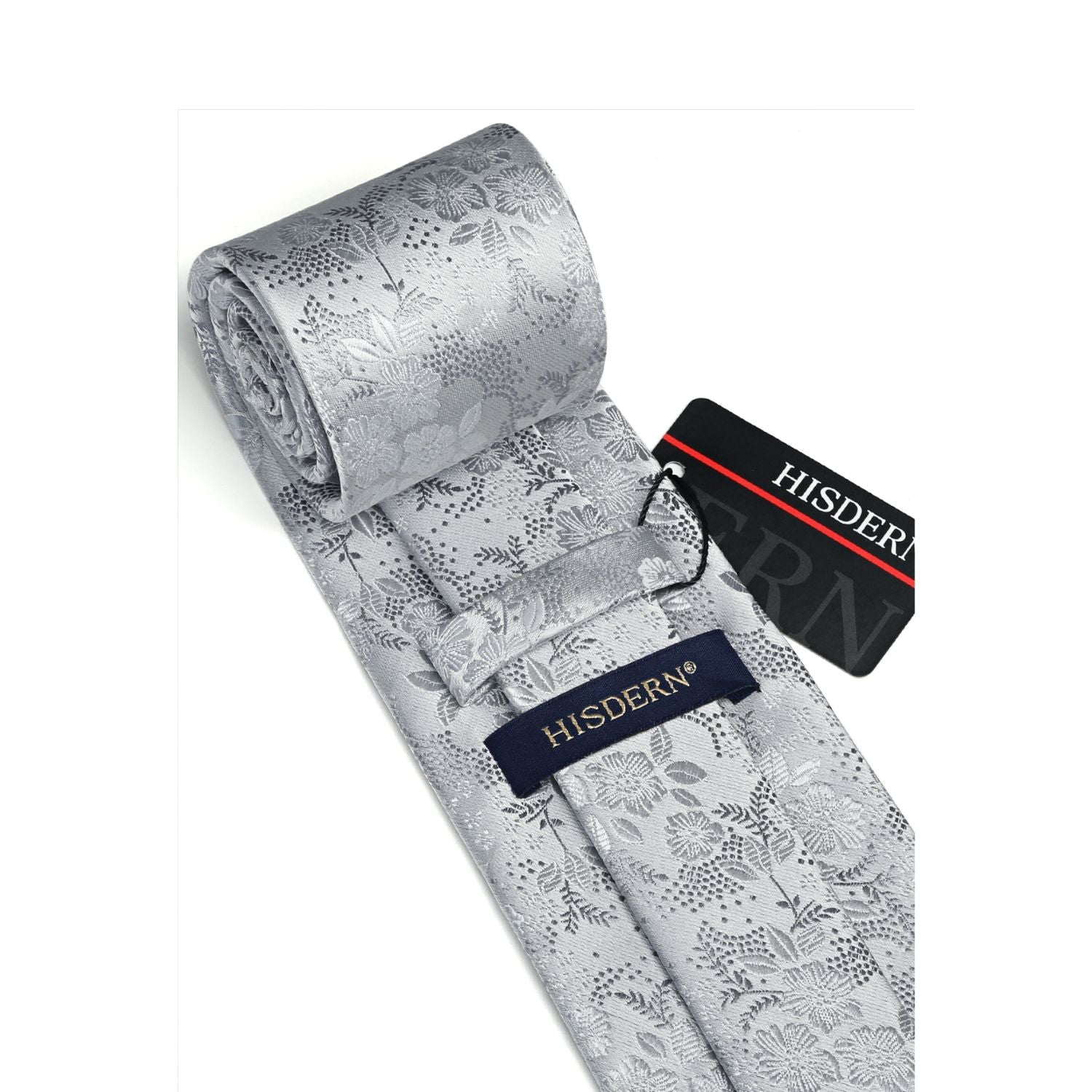 Floral Tie Handkerchief Set - X-BLACK/WHITE