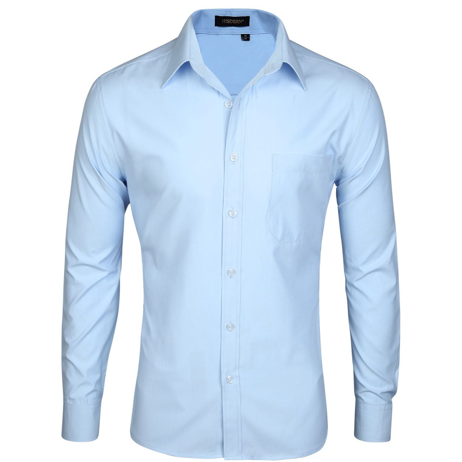 Casual Formal Shirt with Pocket - LIGHT BLUE