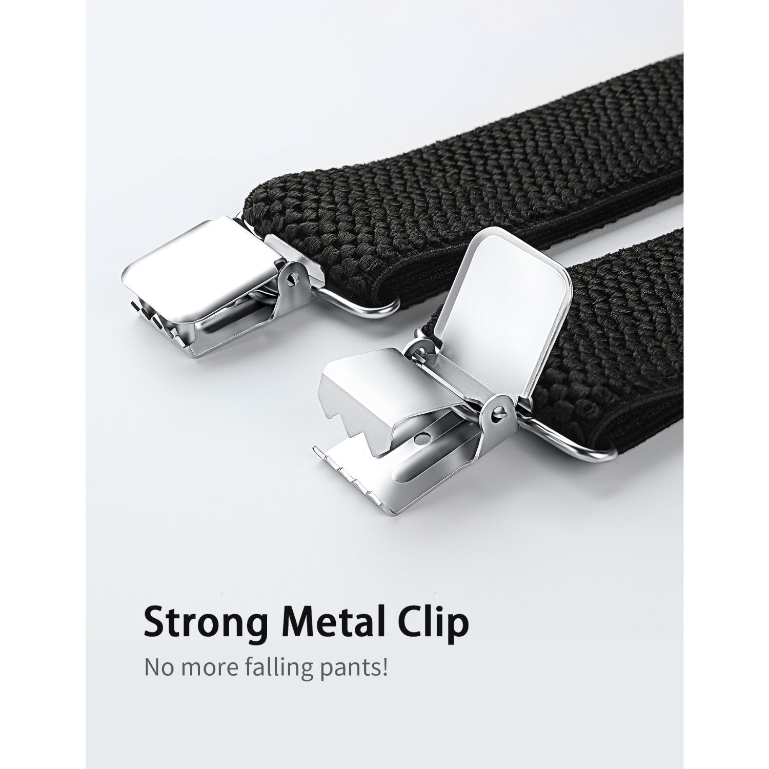 Thick Trouser 2 inch Adjustable Suspender - BLACK-2