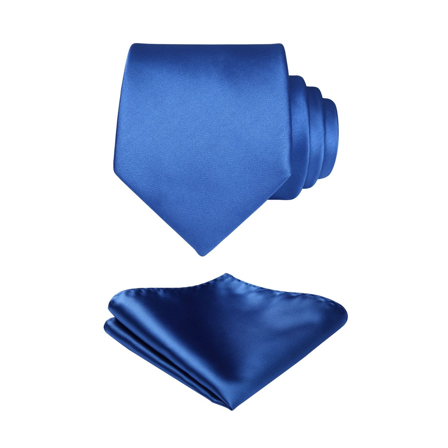 Solid Tie Handkerchief Set - COBALT