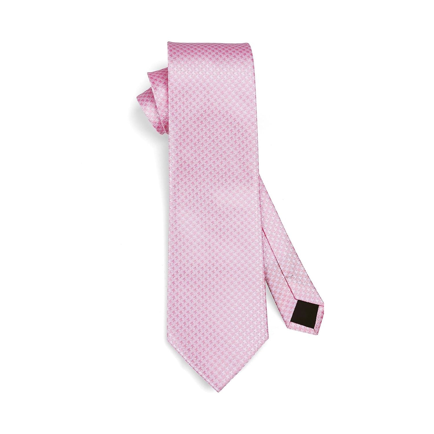 Houndstooth Tie Handkerchief Set - PINK/WHITE