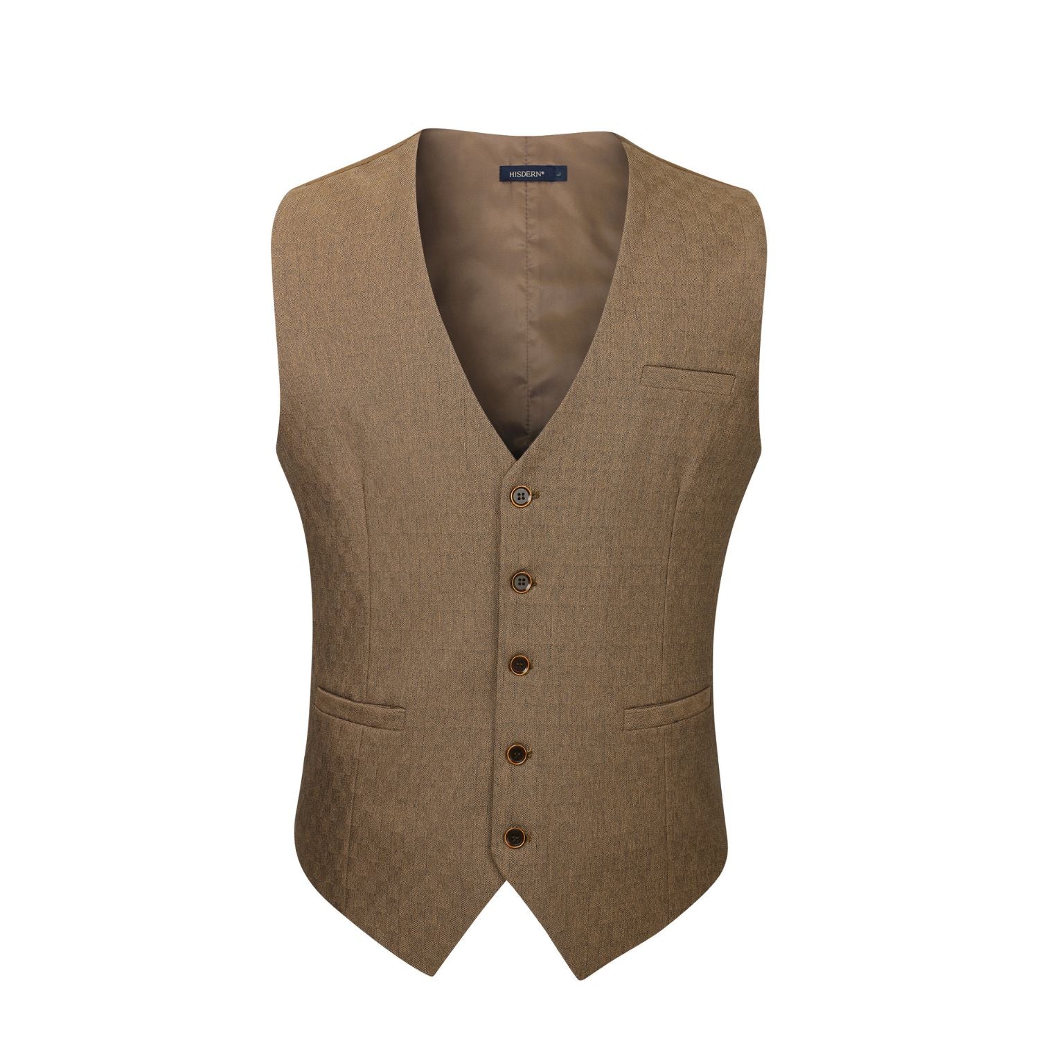 Solid Slim Vest - F-KHAKI