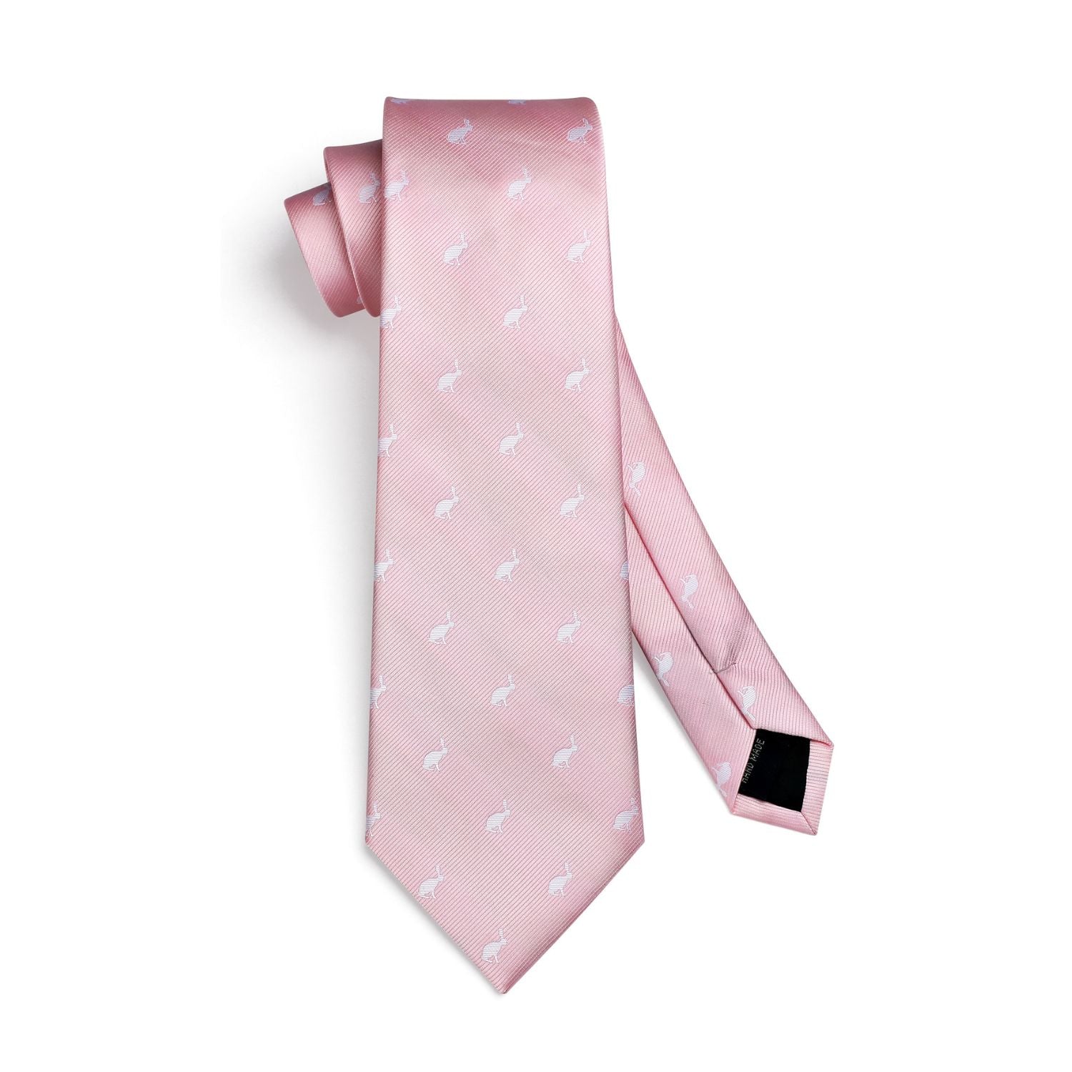 Houndstooth Tie Handkerchief Set - PINK