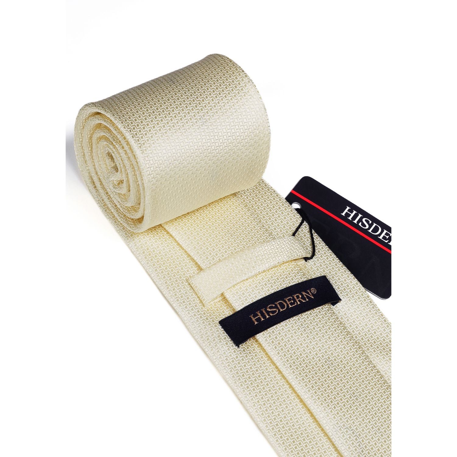 Plaid Tie Handkerchief Set - C9-BEIGE