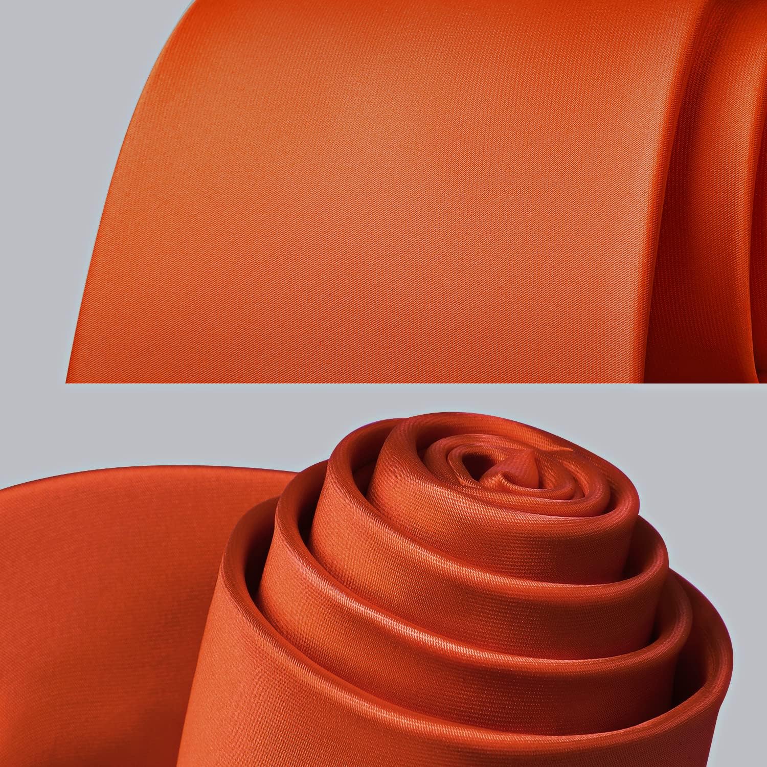 Solid Tie Handkerchief Clip - ORANGE