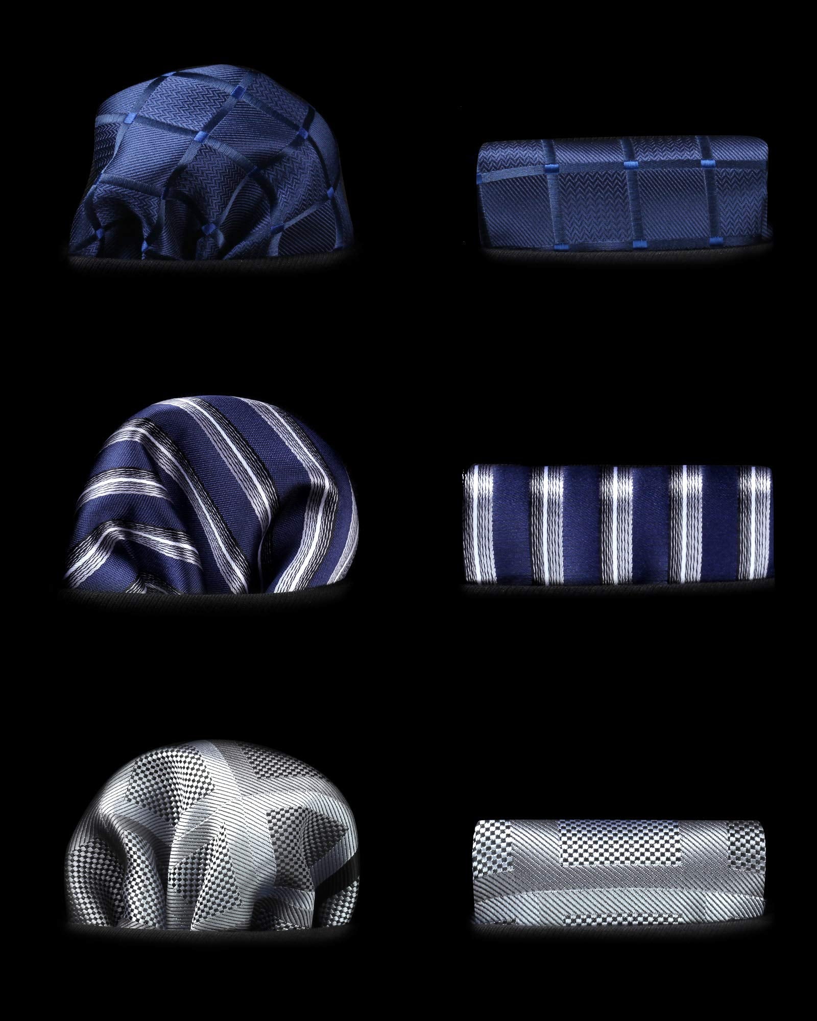 3PCS Tie & Pocket Square Set - T3-010 Christmas Gifts for Men