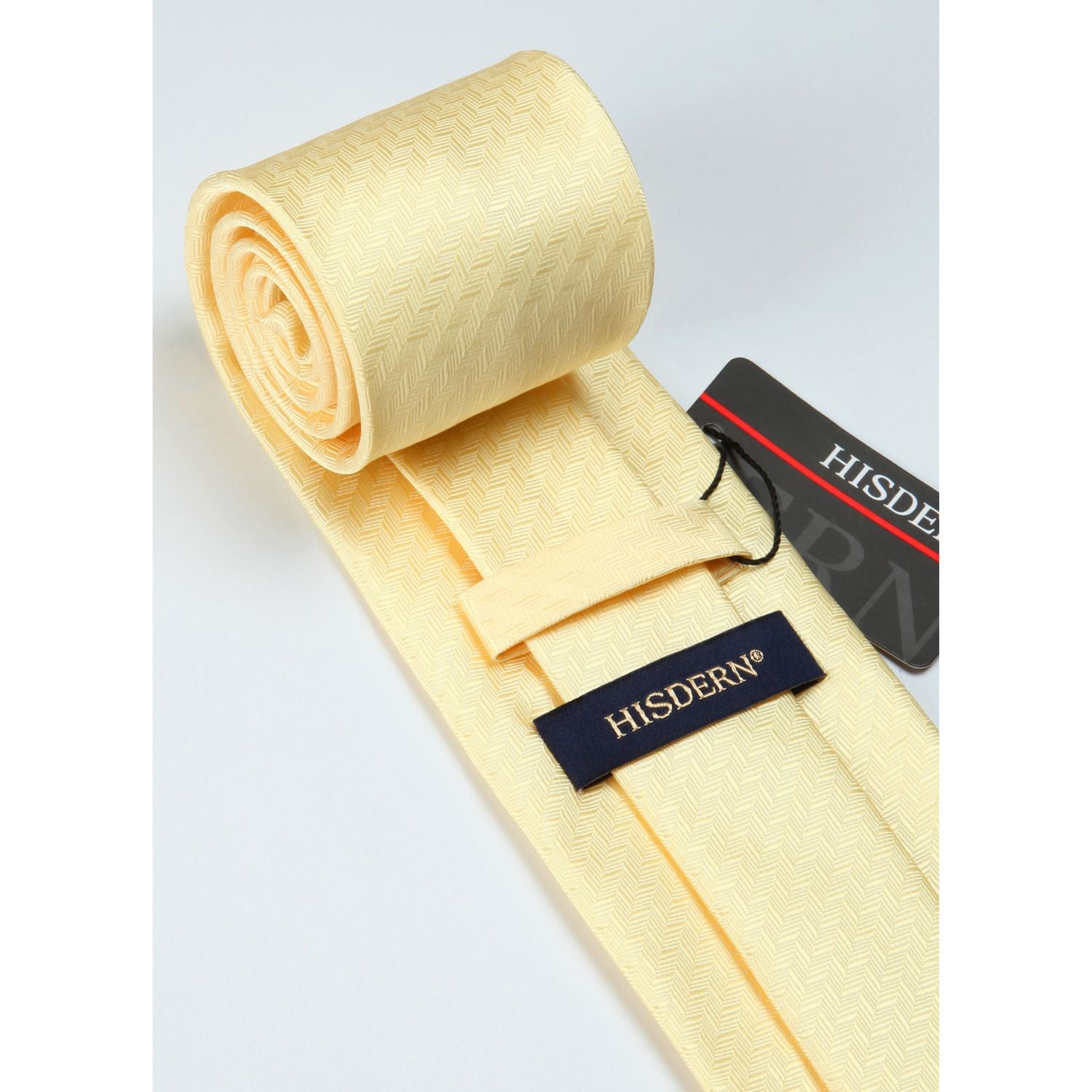 Houndstooth Tie Handkerchief Set - D-01 LIGHT YELLOW