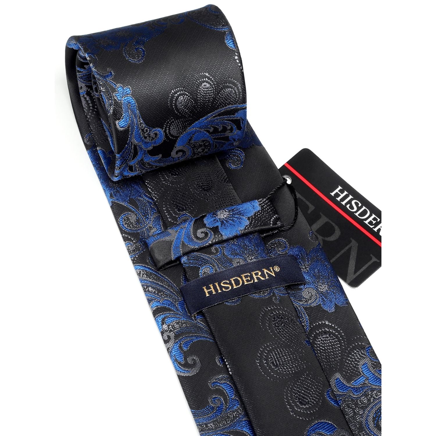 Floral Tie Handkerchief Cufflinks - ROYAL BLUE