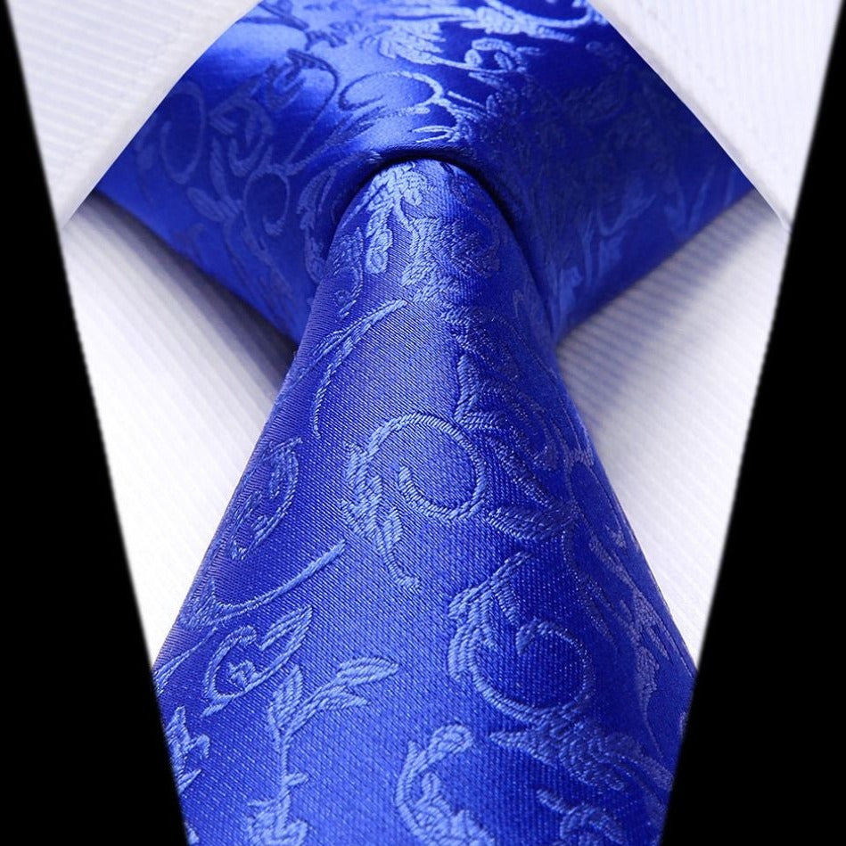 Paisley Tie Handkerchief Set - 02A-BLUE1