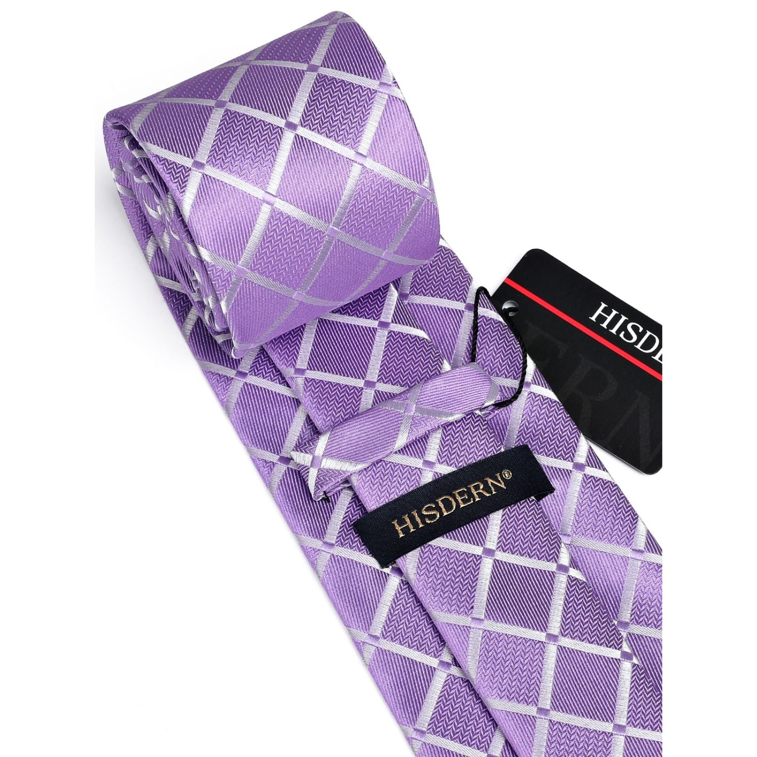 Plaid Tie Handkerchief Set - A7-MAVUE