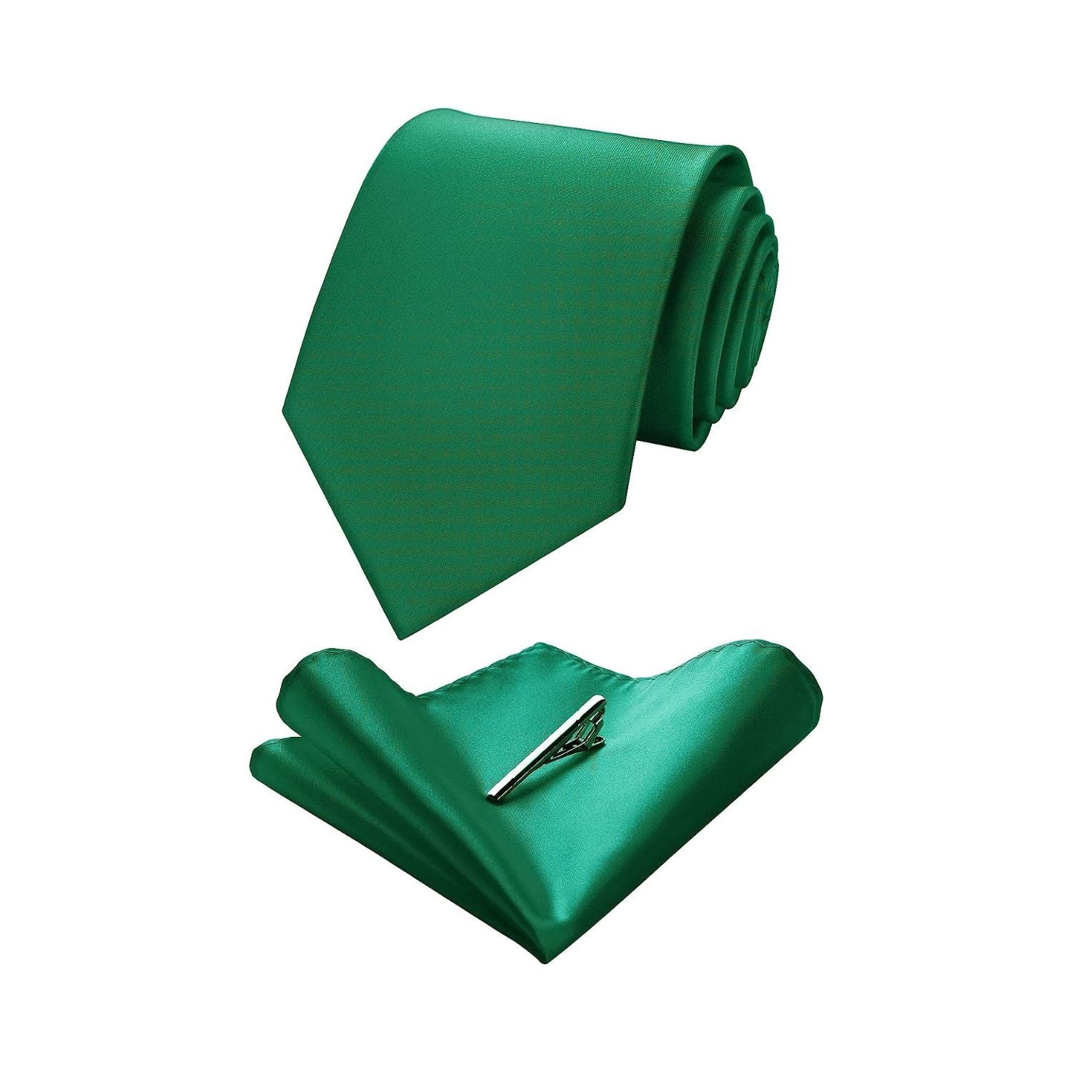 Solid Tie Handkerchief Clip - GREEN