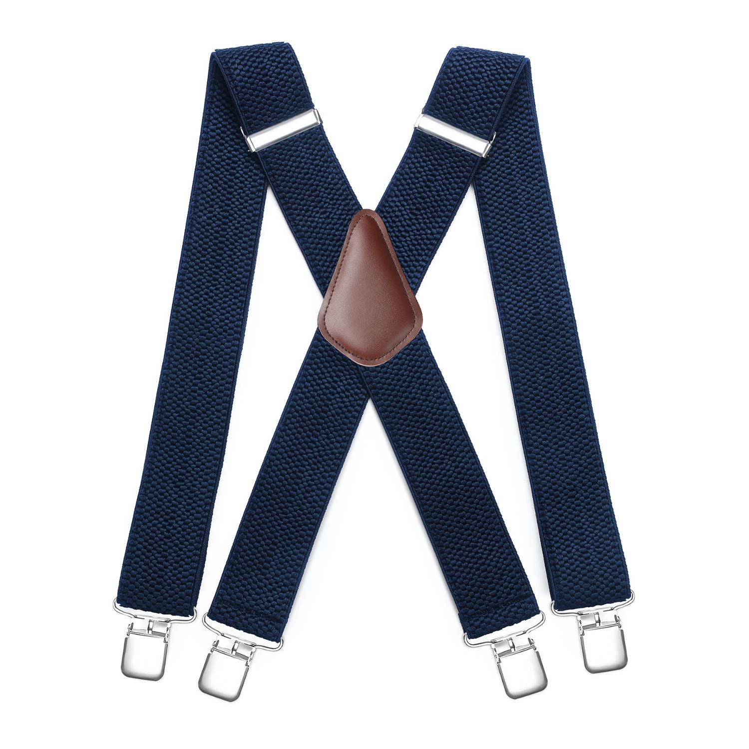 Thick Trouser 2 inch Adjustable Suspender - NAVY BLUE-2
