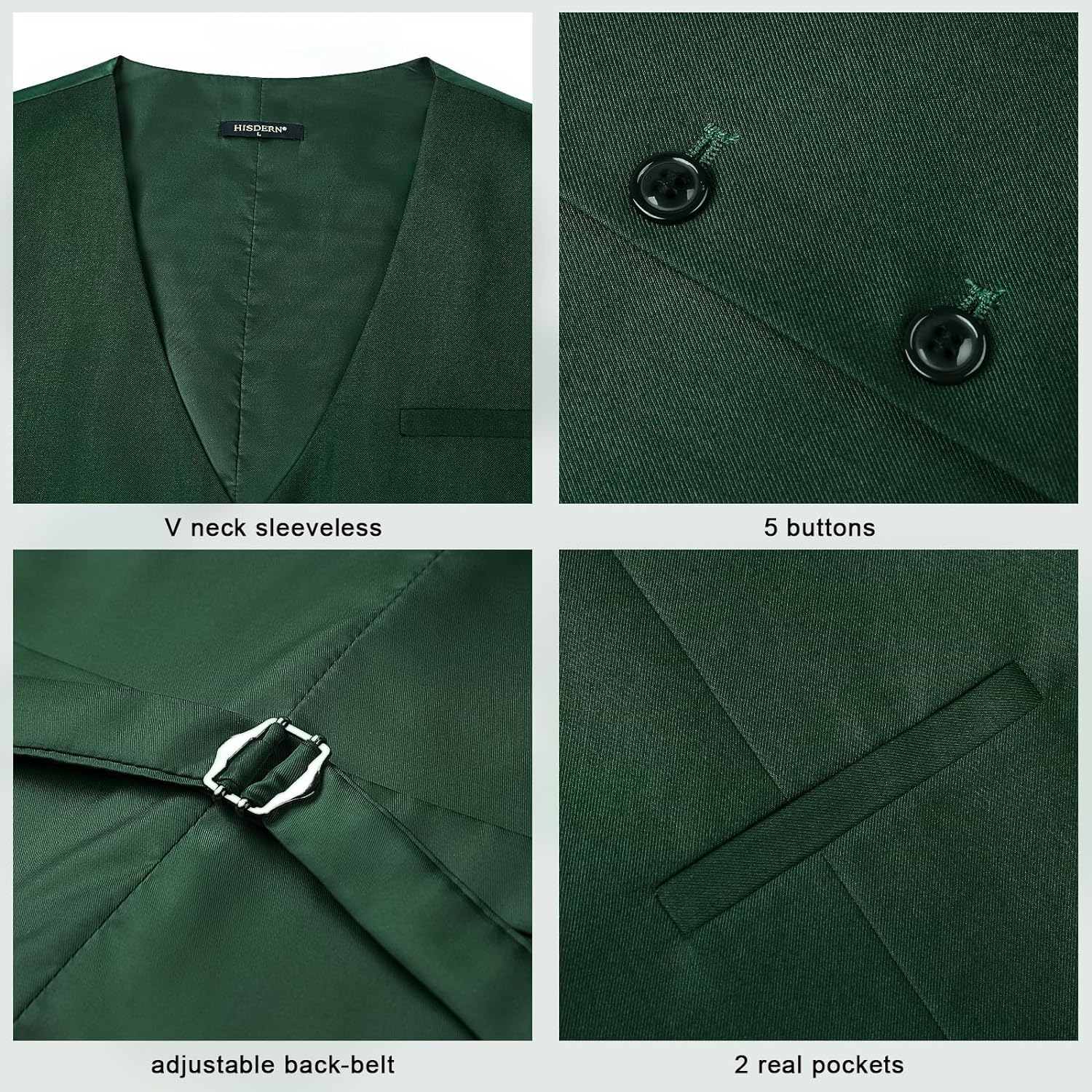 Formal Suit Vest - Z1 - FOREST GREEN