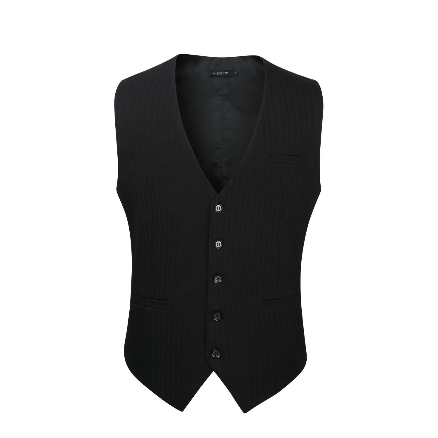 Solid Slim Vest - A1-BLACK