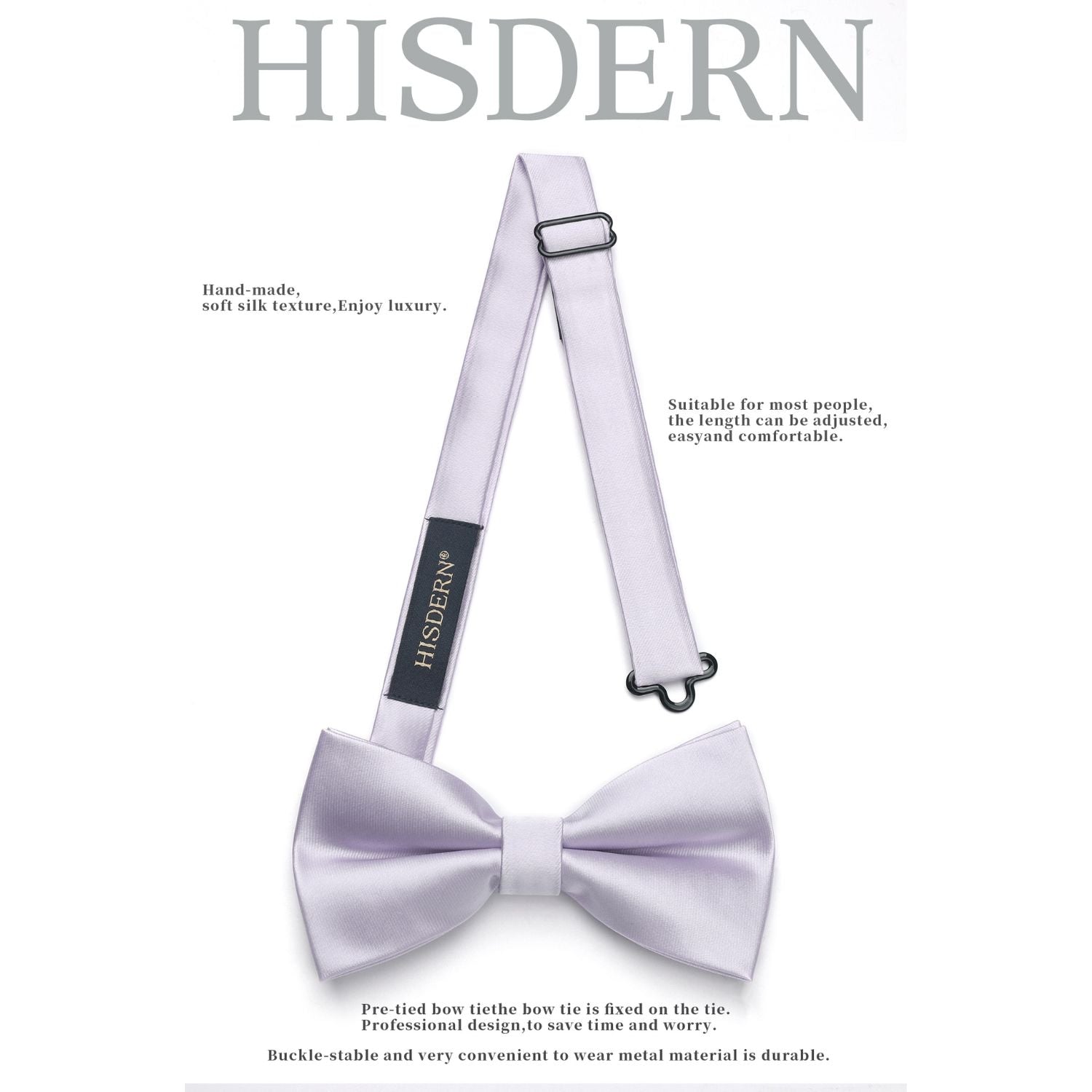 Solid Pre-Tied Bow Tie - PURPLE-2