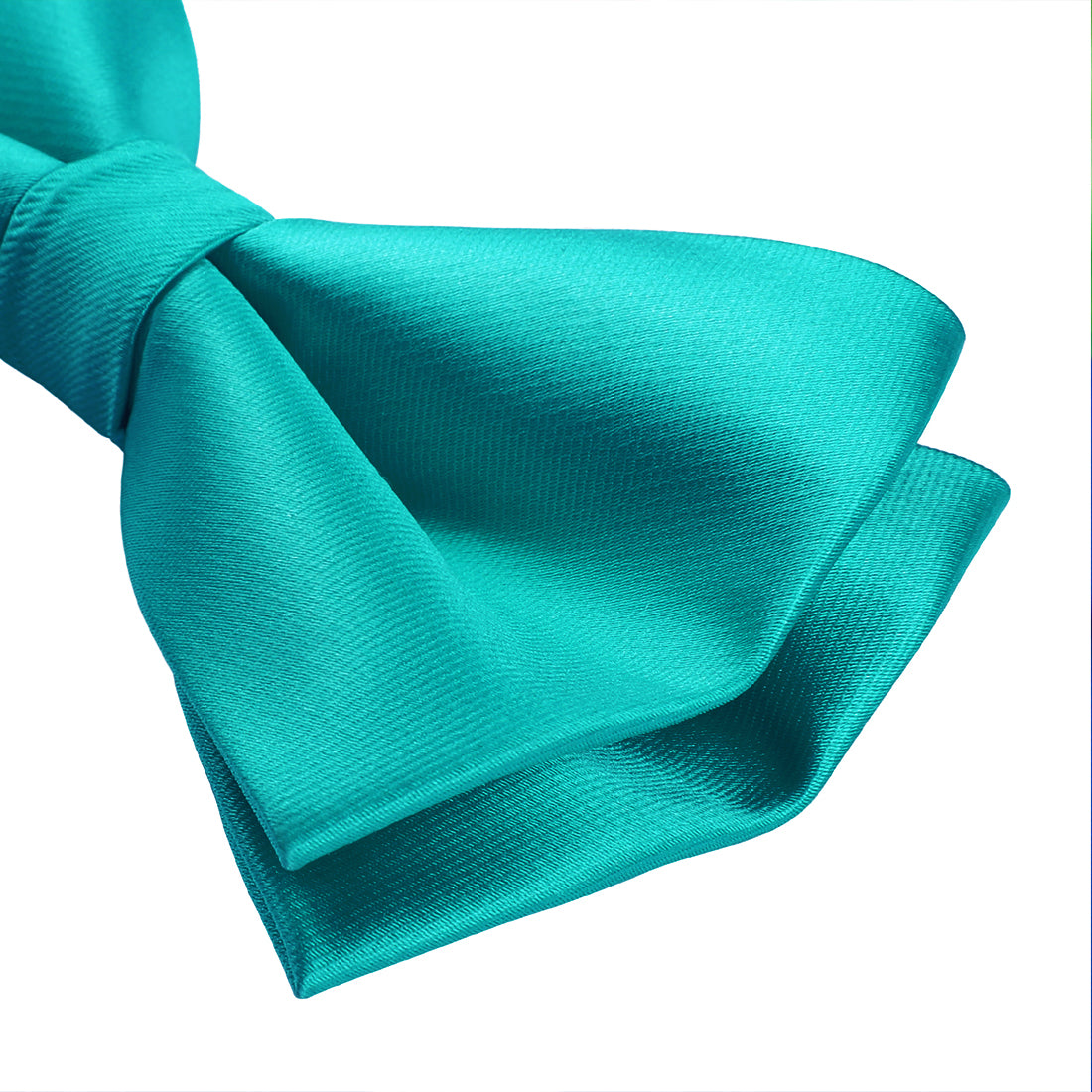Solid Pre-Tied Bow Tie & Pocket Square - AQUA TEAL