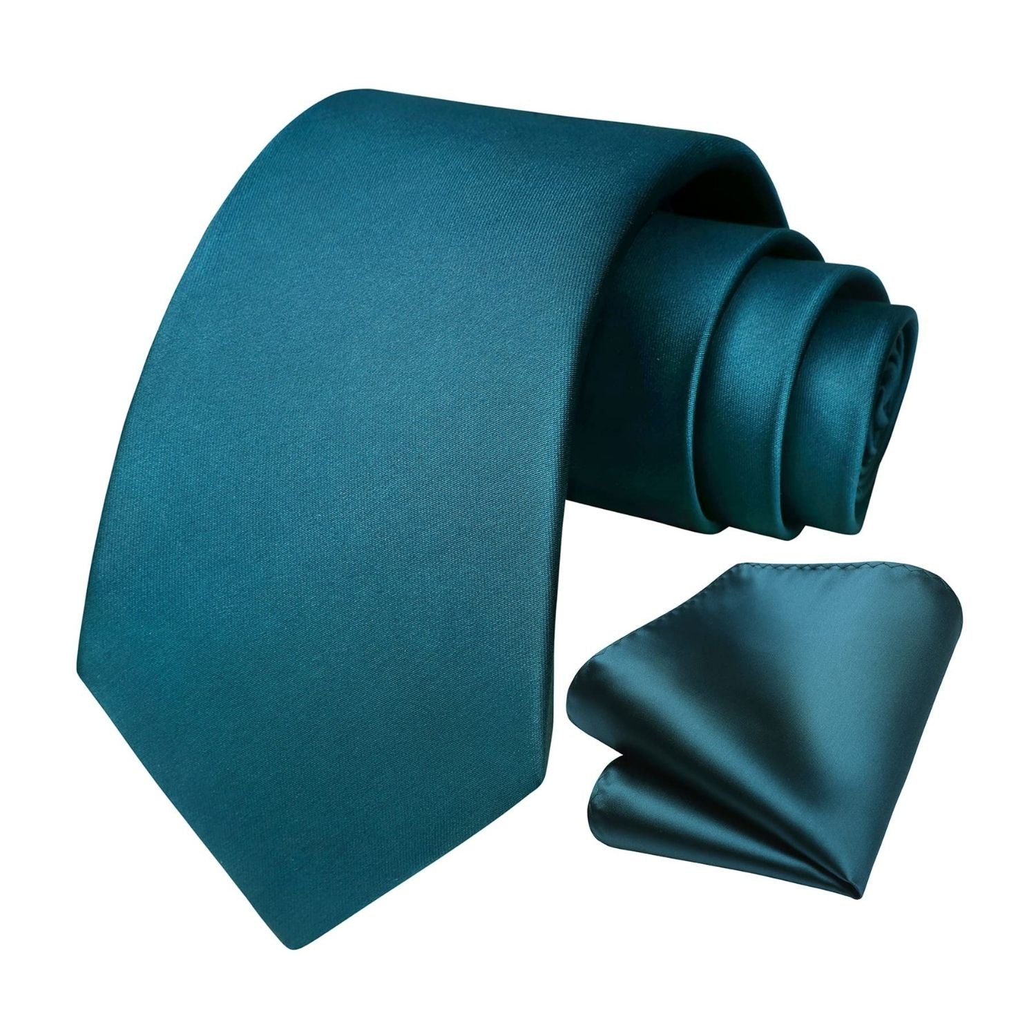 Solid Tie Handkerchief Set - A1-HOT PINK