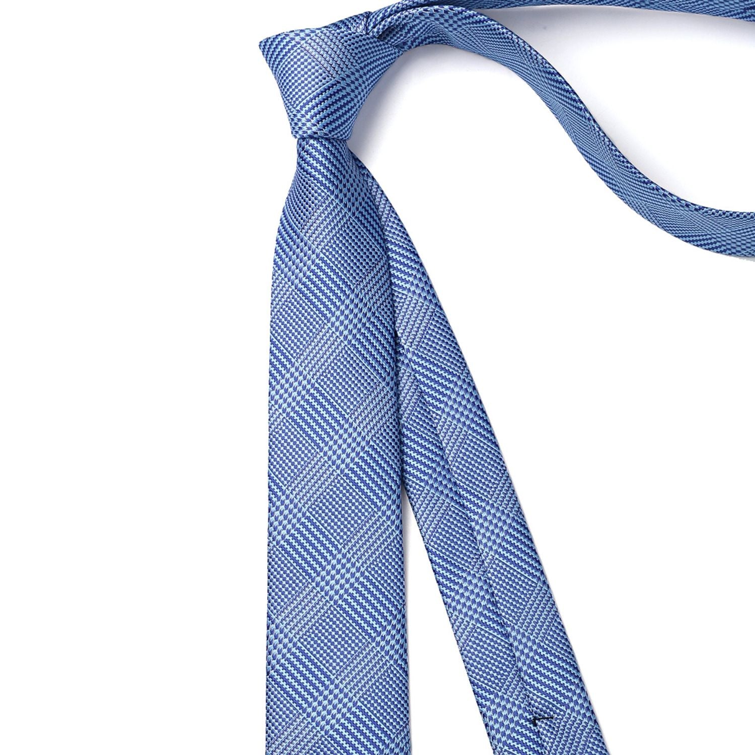 Plaid 2.17'' Skinny Formal Tie - A- BLUE