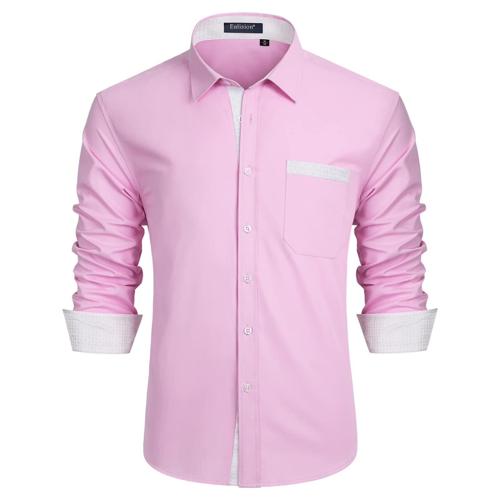 Men's Dress Shirt with Pocket - PINK