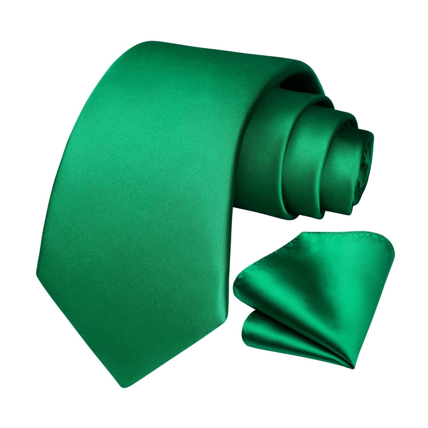 Solid Tie Handkerchief Set - A1-HOT PINK