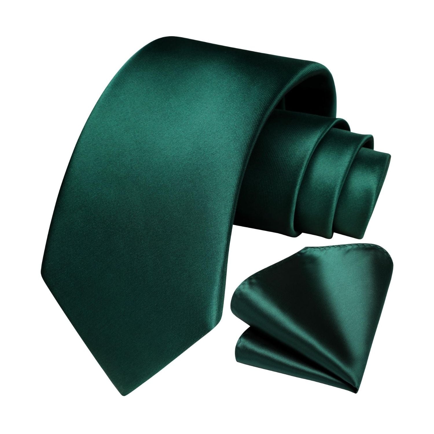 Solid Tie Handkerchief Set - A1-HOT PINK