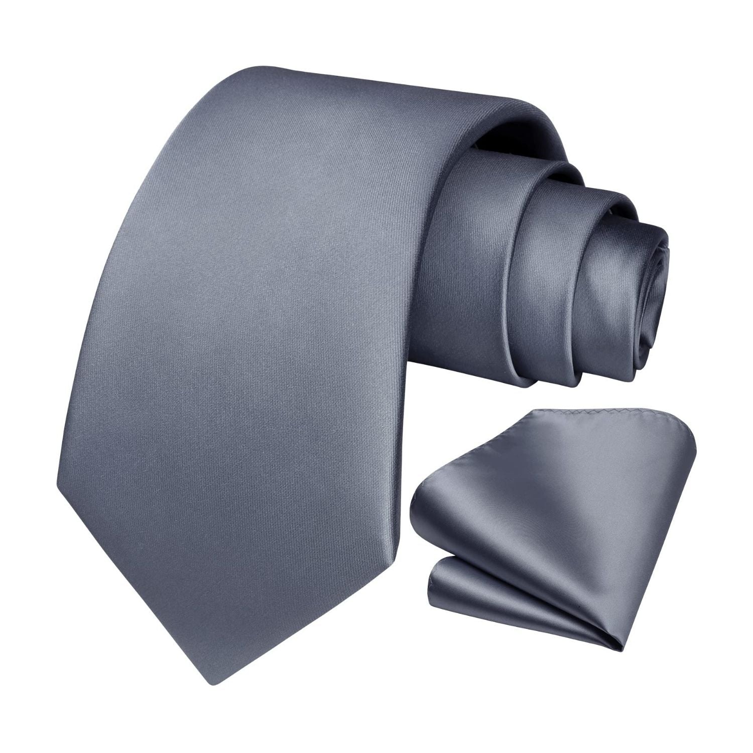 Solid Tie Handkerchief Set - A1-HOT PINK