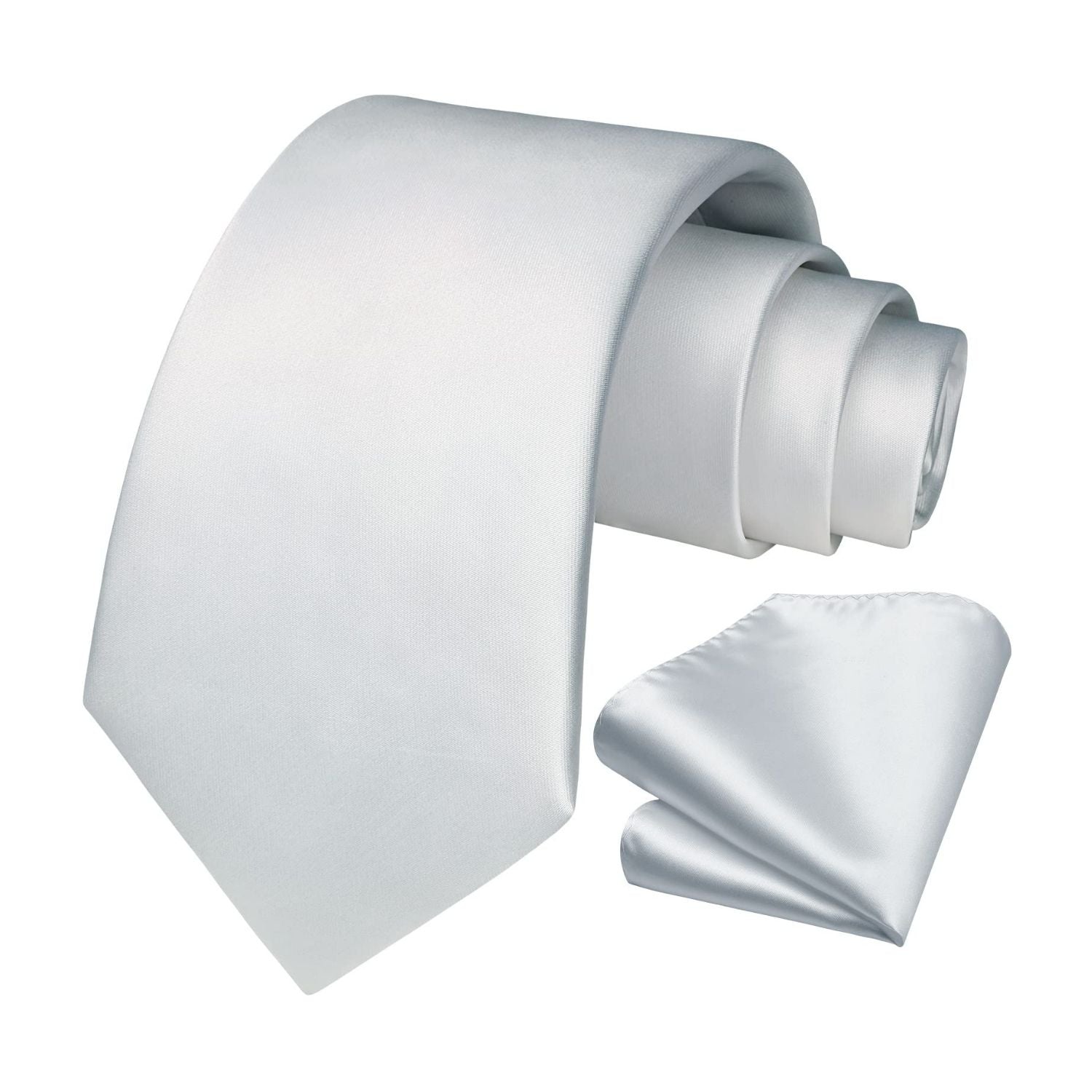 Solid Tie Handkerchief Set - A1-HOT PINK